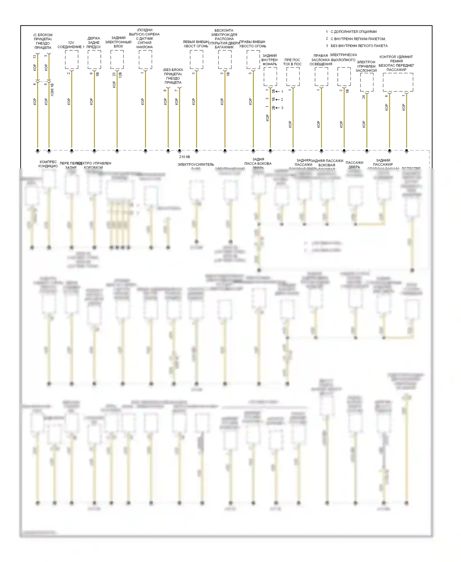 3 серия BMW F30/F31 (2011-2015): Электросхема точек подключения масс (3 из 3) 