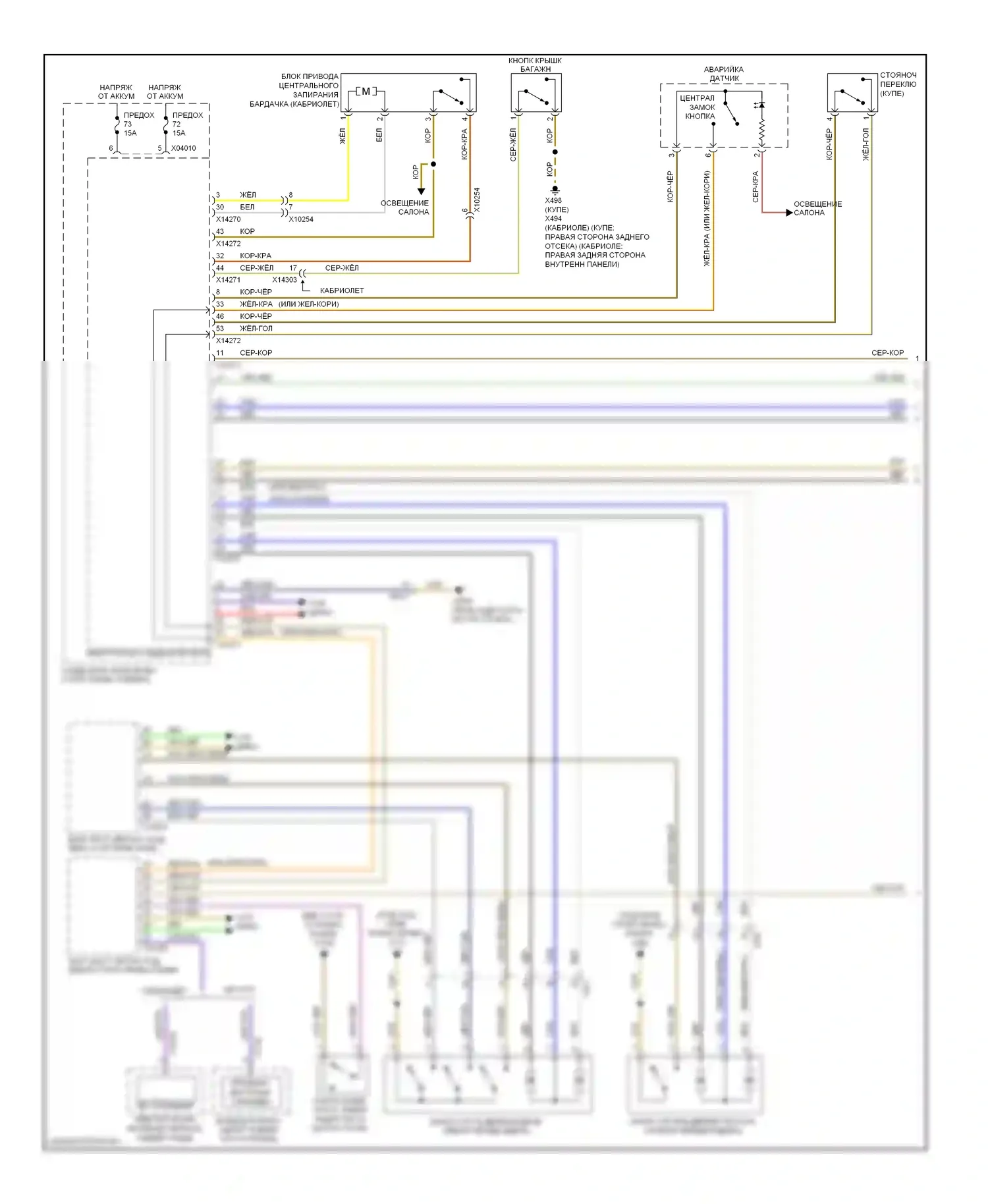 3 серия BMW F30/F31 (2011-2015): Электросхема центрального замка (1 из 3) 
