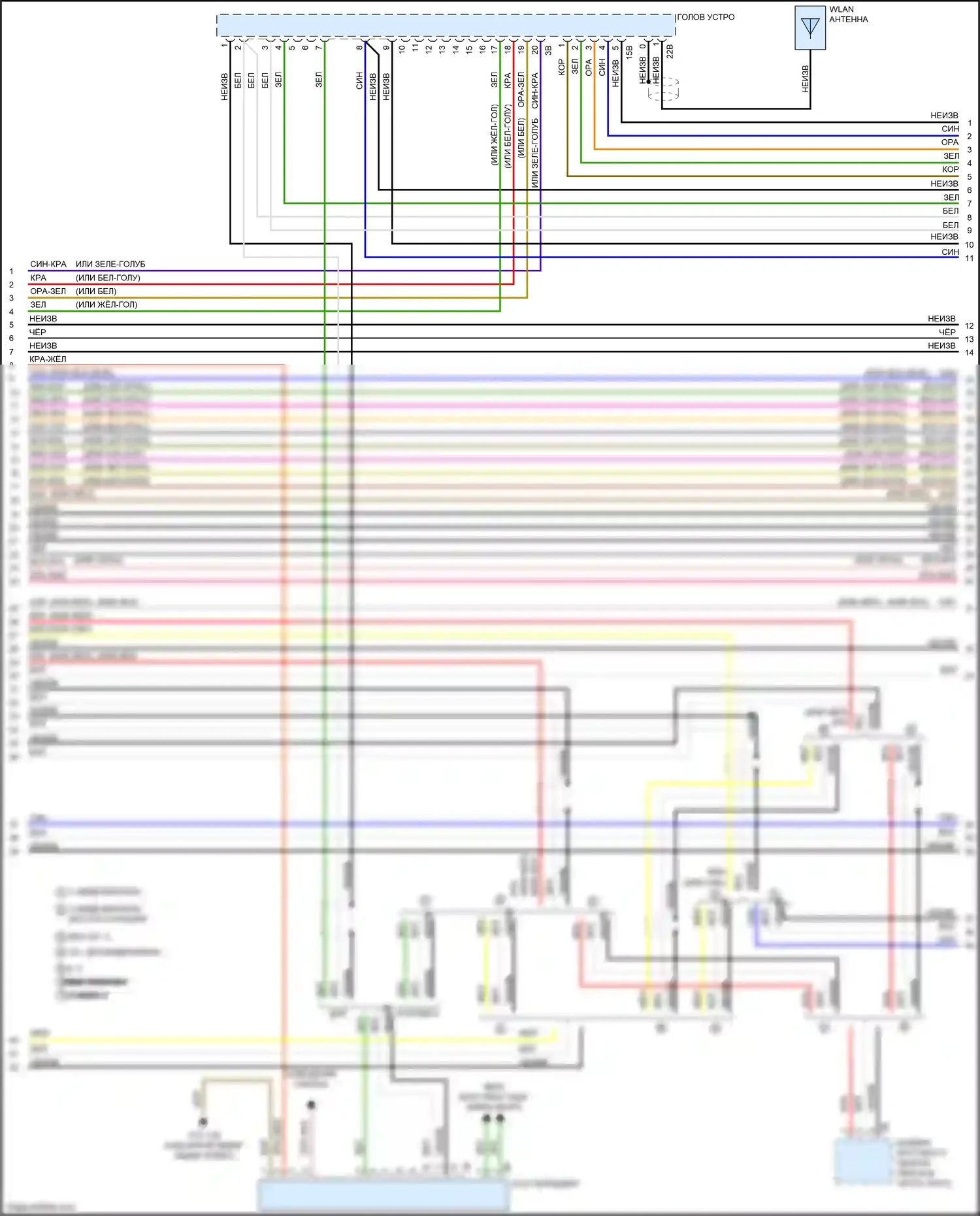 3 серия GT BMW F34 рестайлинг (2015-2020): Hifi электросхема магнитолы, без активного звукового оформления (4 из 7) 