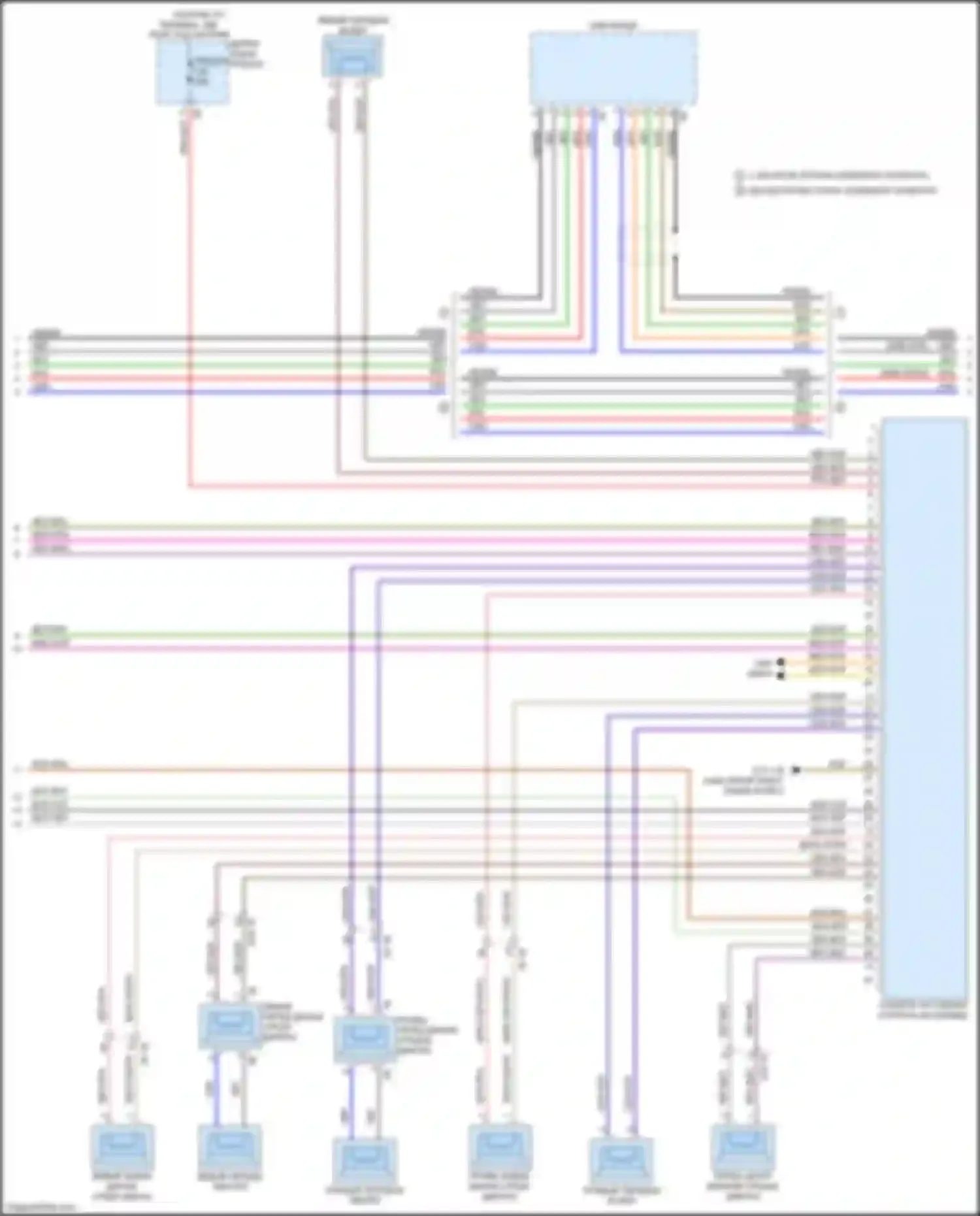 Электросхема подключения коричнево-голубого провода для BMW 3 серия GT F34 рестайлинг (2015-2020)