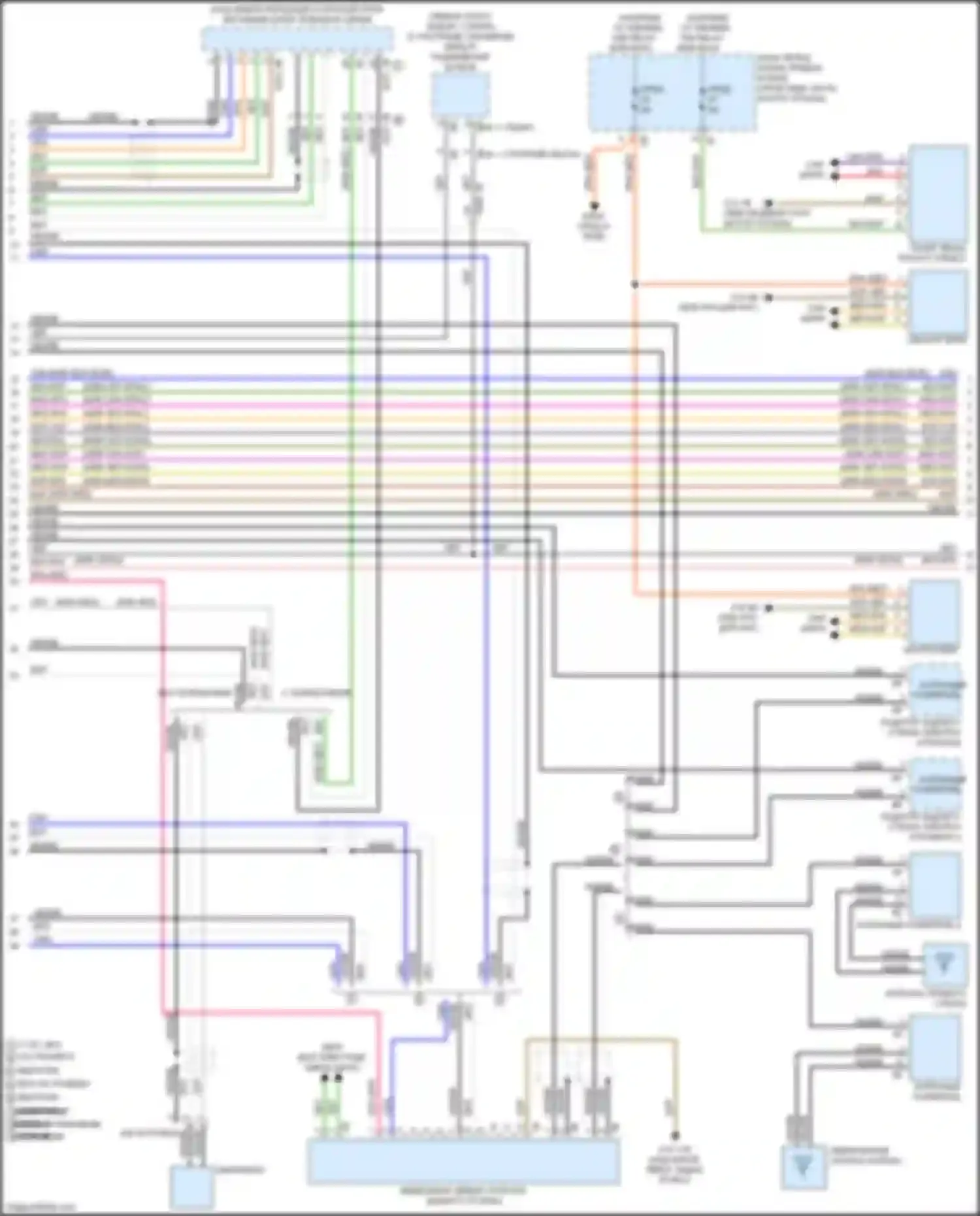 Электросхема подключения сине-красного провода для BMW 3 серия GT F34 рестайлинг (2015-2020)
