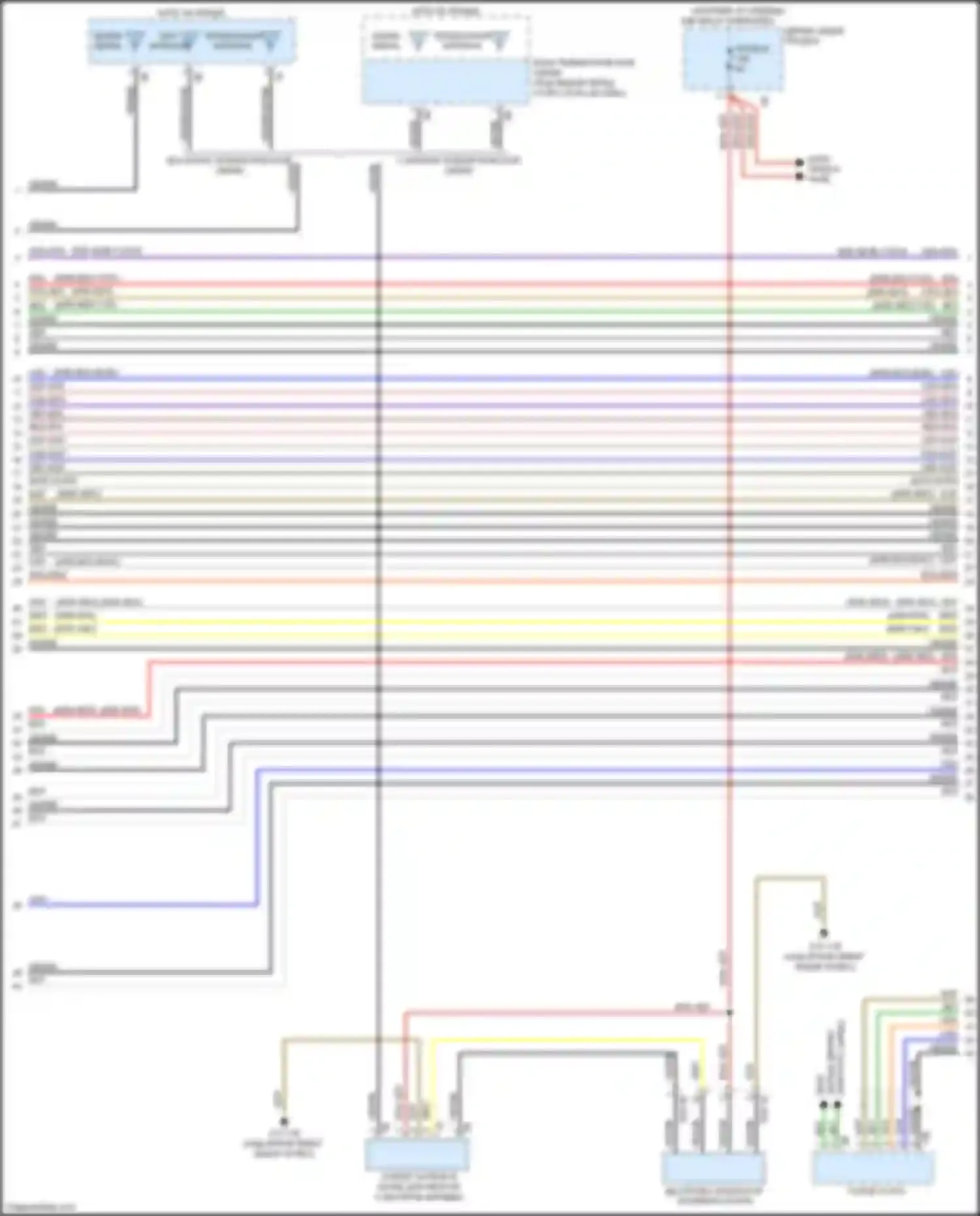 Электросхема подключения сине-красного провода для BMW 3 серия GT F34 рестайлинг (2015-2020)