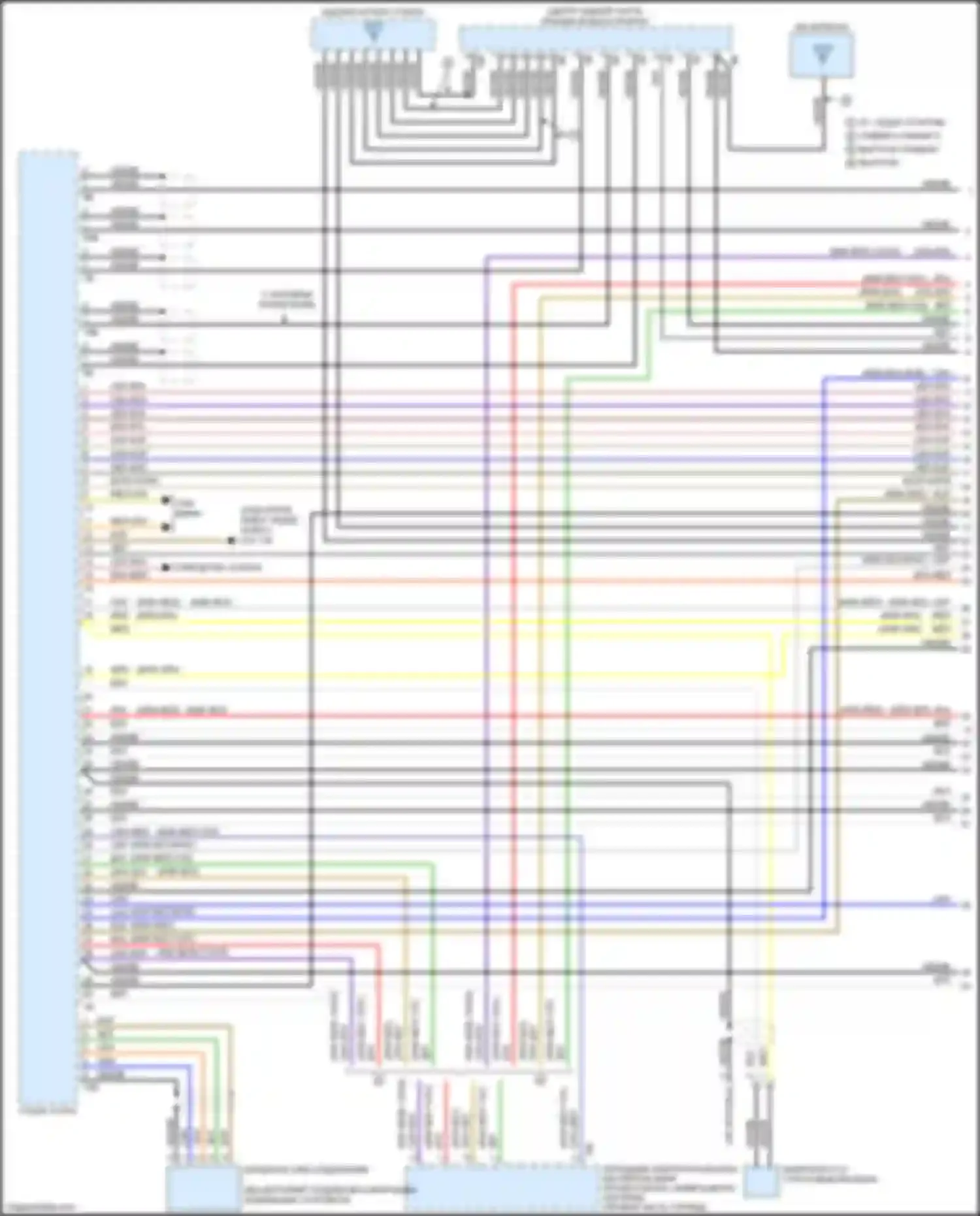 Электросхема подключения сине-желтого провода для BMW 3 серия GT F34 рестайлинг (2015-2020)