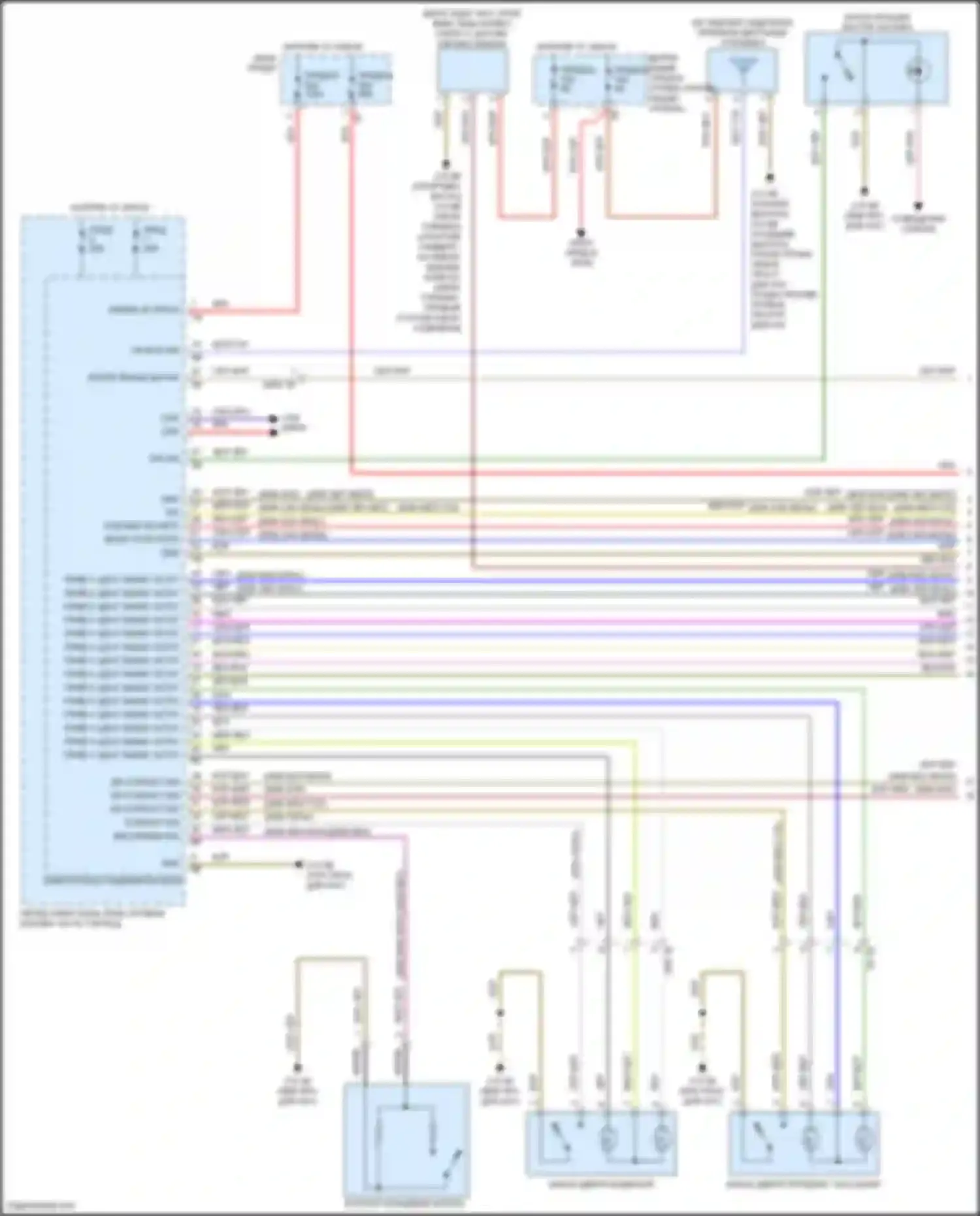 Электросхема подключения замка двери переднего пассажира для BMW 3 серия GT F34 рестайлинг (2015-2020)