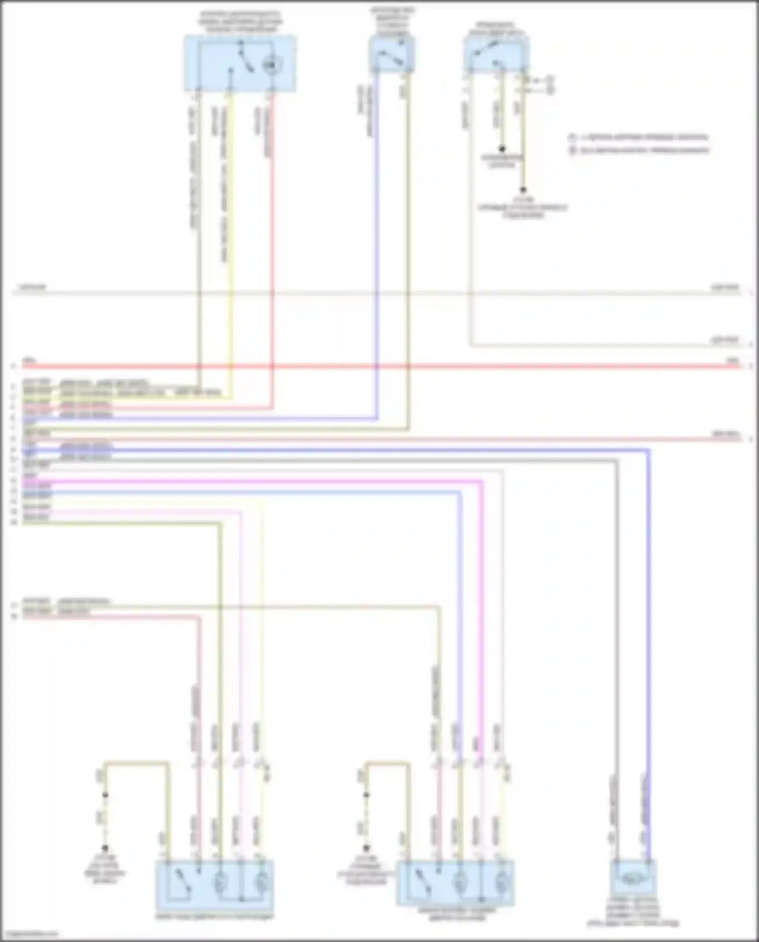 Электросхема подключения замка задней двери со стороны водителя для BMW 3 серия GT F34 рестайлинг (2015-2020)