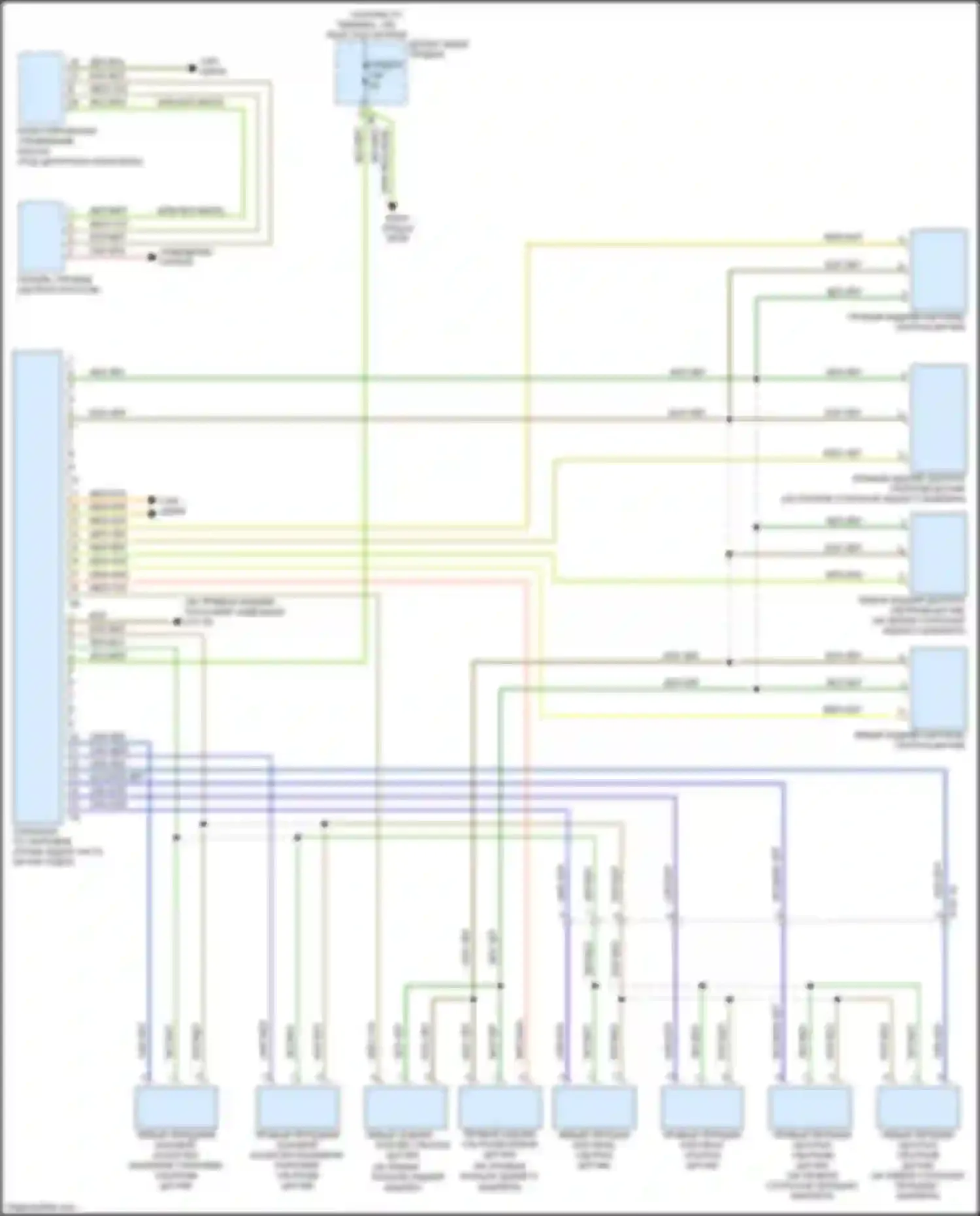 Электросхема подключения зелено-красного провода для BMW 3 серия GT F34 рестайлинг (2015-2020)