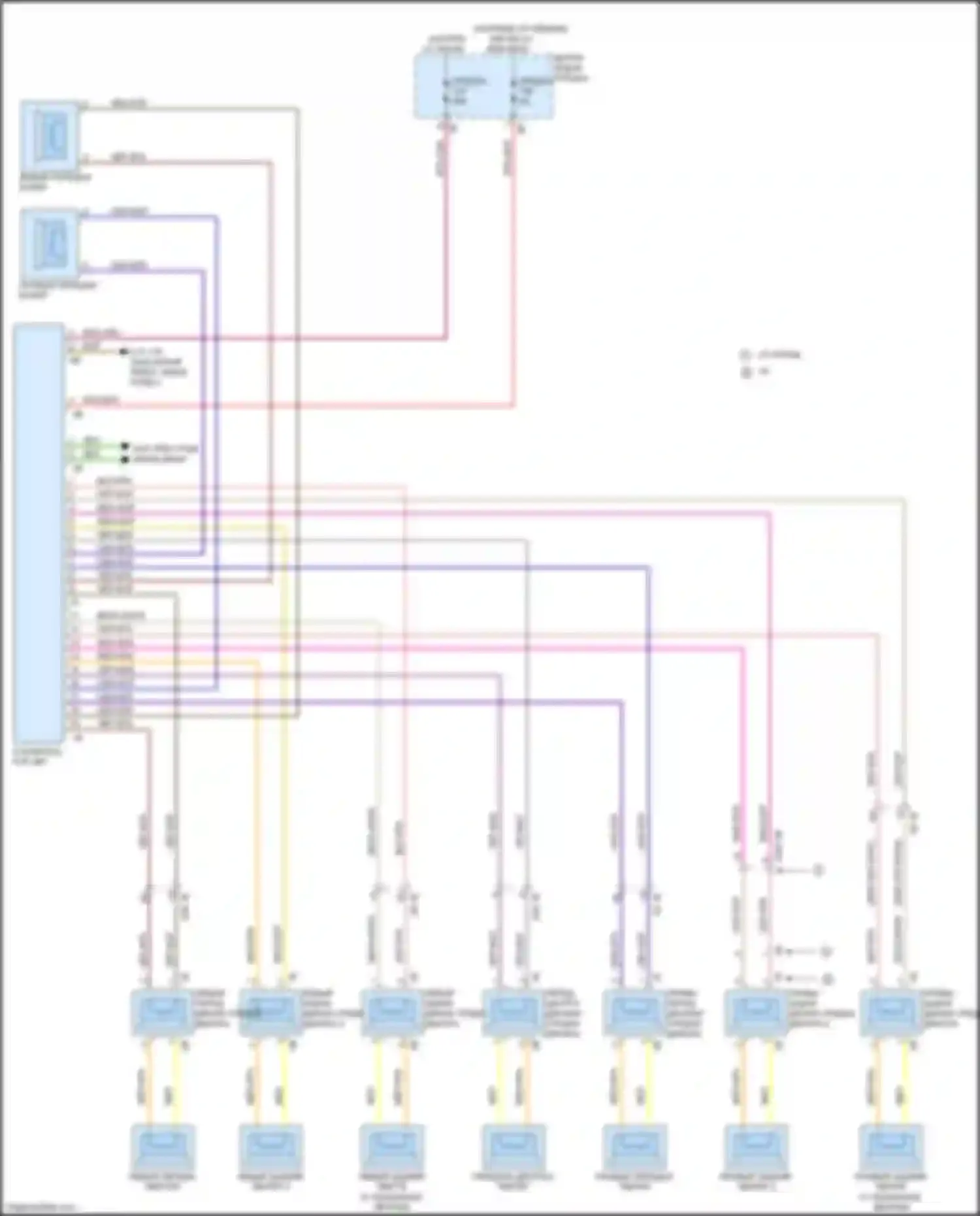 Электросхема подключения желто-красного провода для BMW 3 серия GT F34 рестайлинг (2015-2020)