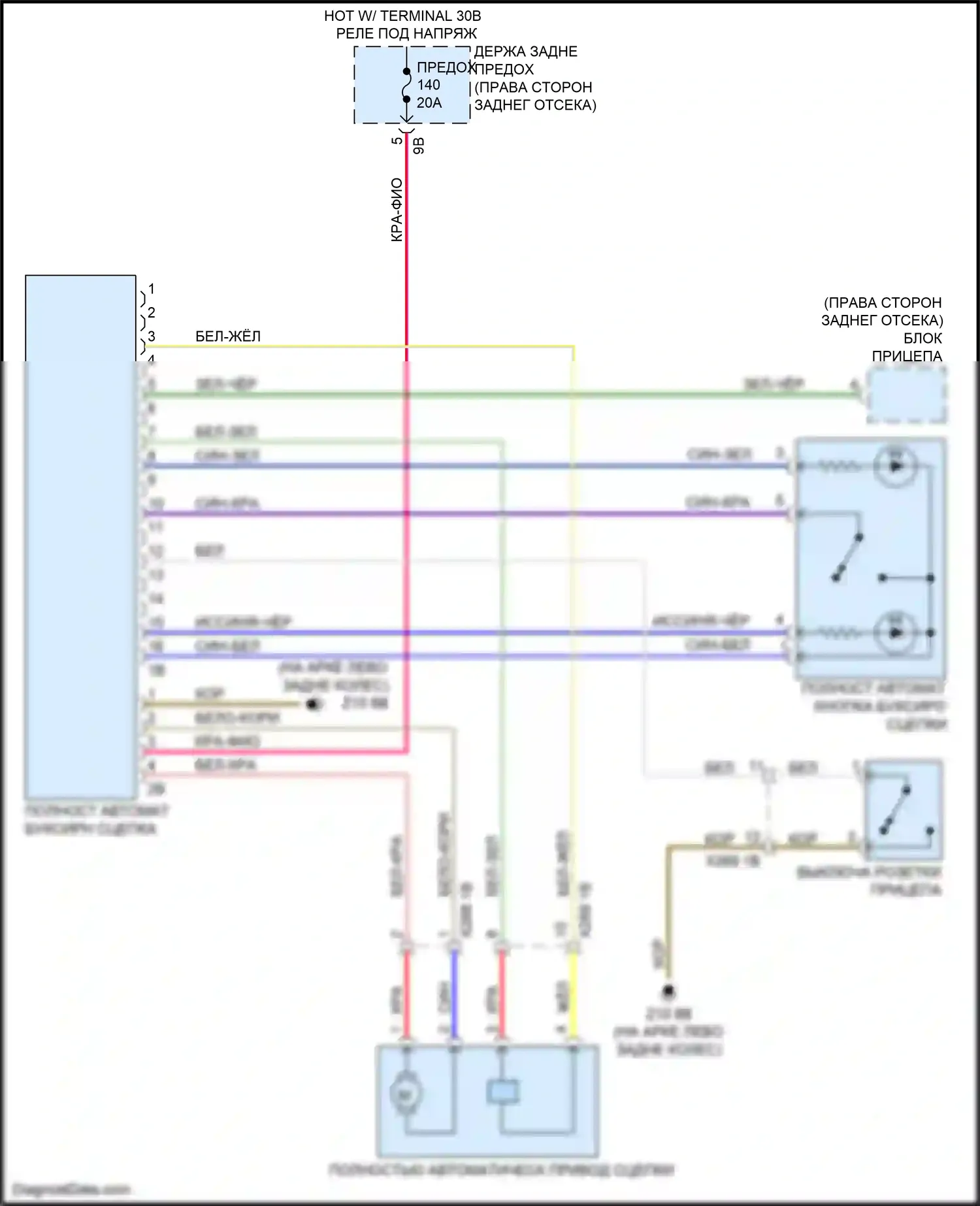 3 серия GT BMW F34 (2011-2016): Электросхема активных управление кузовом и подвеской, ранний выпуск 