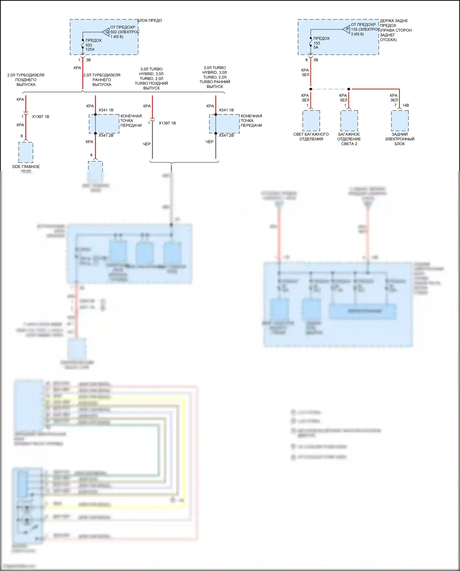 3 серия GT BMW F34 (2011-2016): Электросхема блока предохранителей реле (5 из 6) 