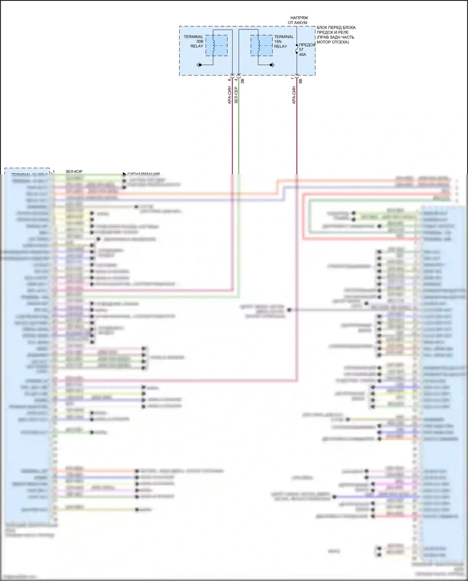 3 серия GT BMW F34 (2011-2016): Электросхема переднего электронного блока управления (2 из 3) 