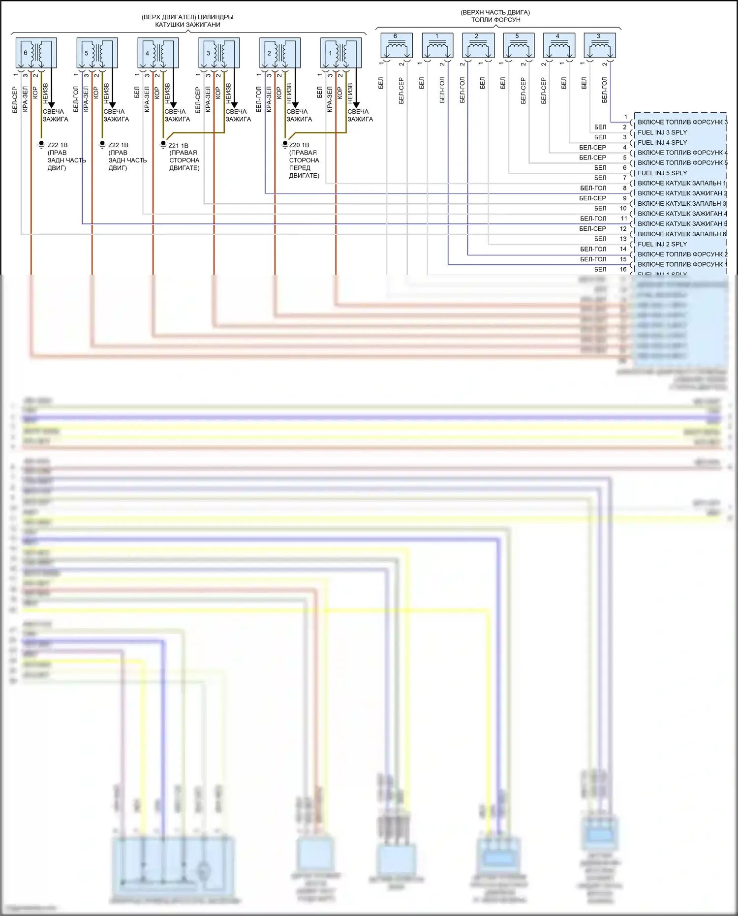 3 серия GT BMW F34 (2011-2016): Электросхема двигателя 3,0л турбо (3 из 5) 