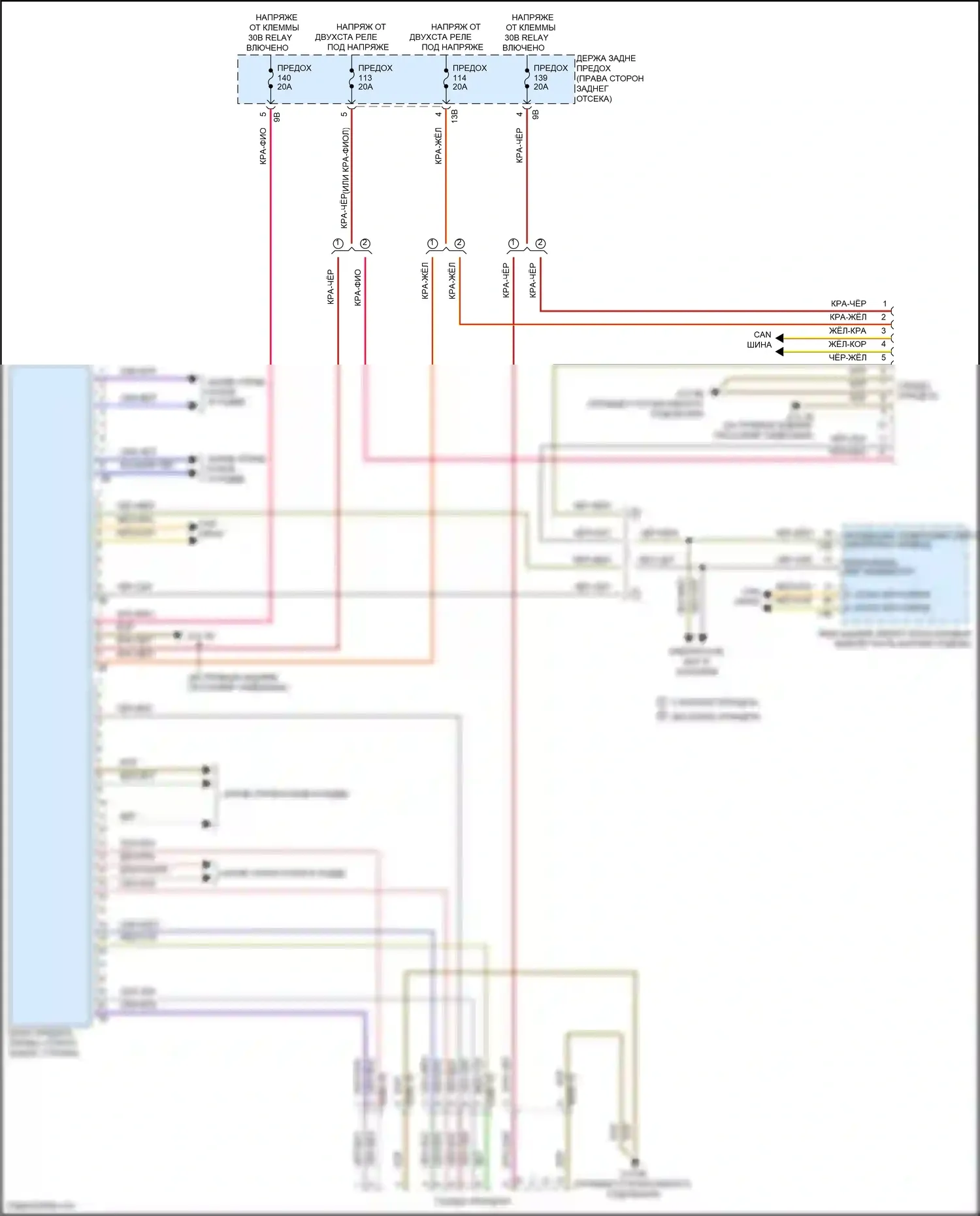 3 серия GT BMW F34 (2011-2016): Электросхема буксировки прицепа, поздний выпуск 