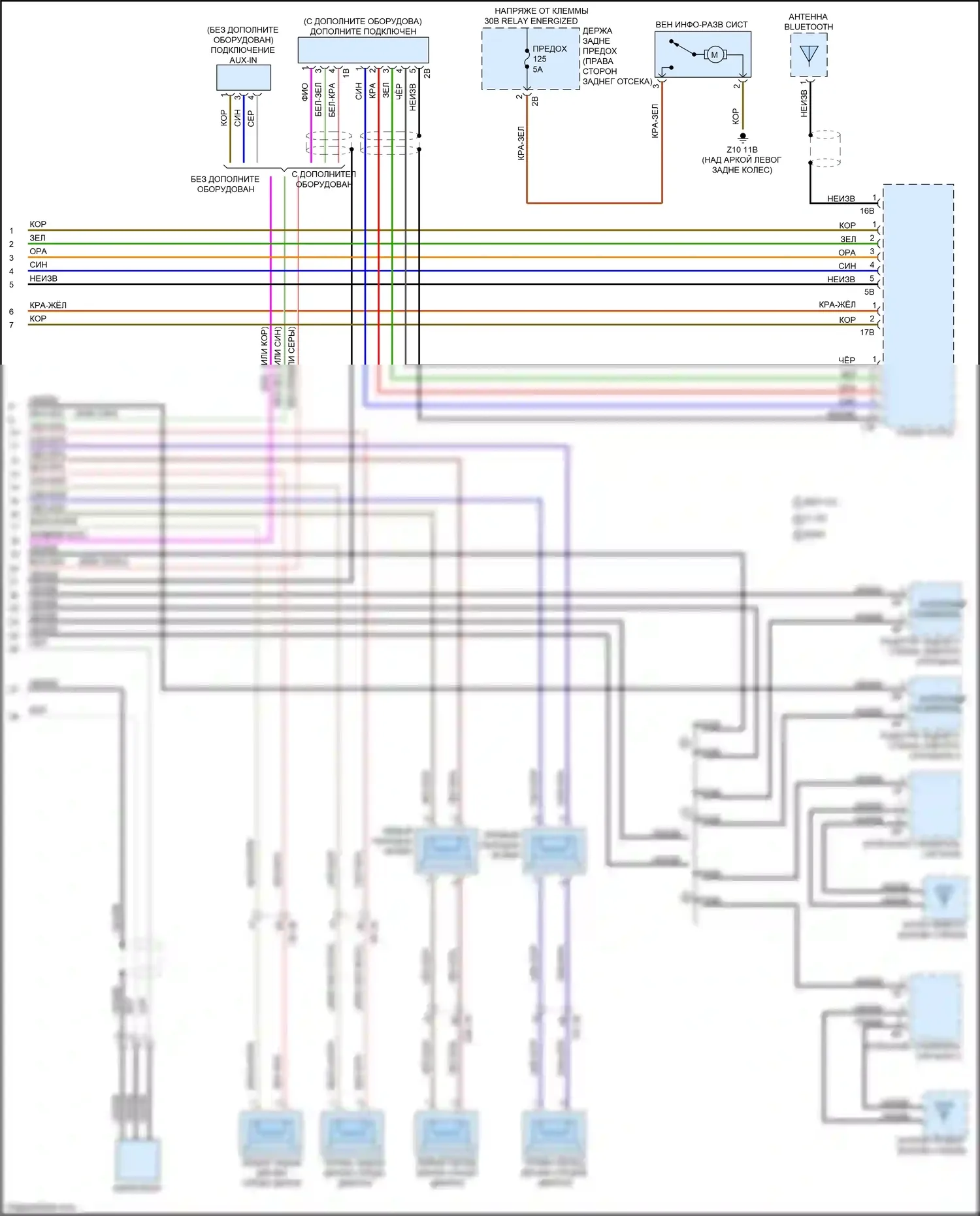 3 серия GT BMW F34 (2011-2016): Базовая магнитола электросхема, без активного звукового оформления (4 из 4) 