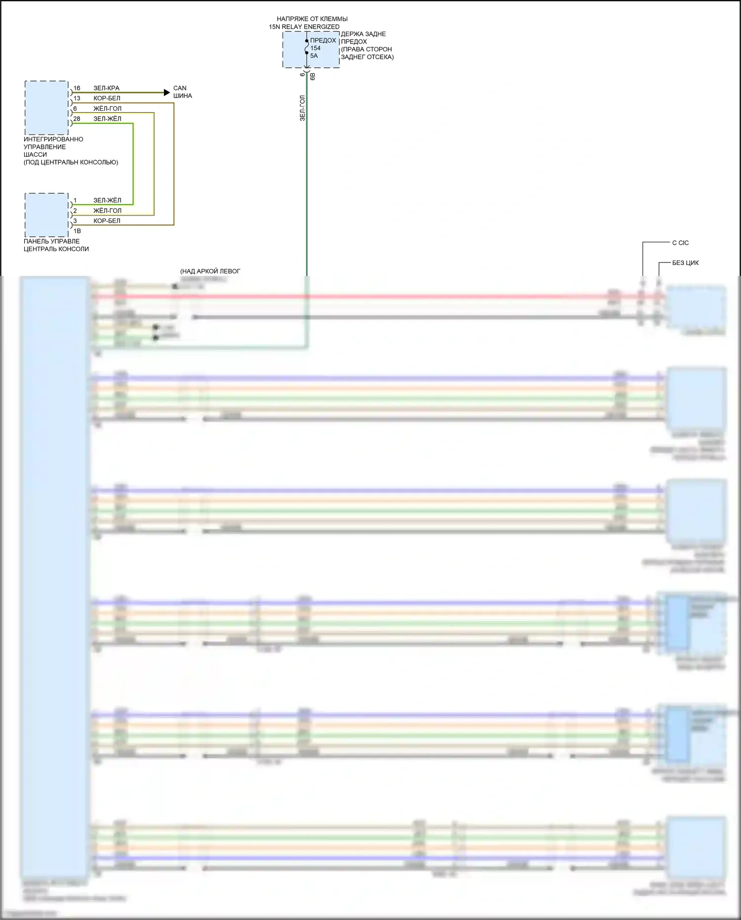 3 серия GT BMW F34 (2011-2016): Электросхема камеры кругового обзора 