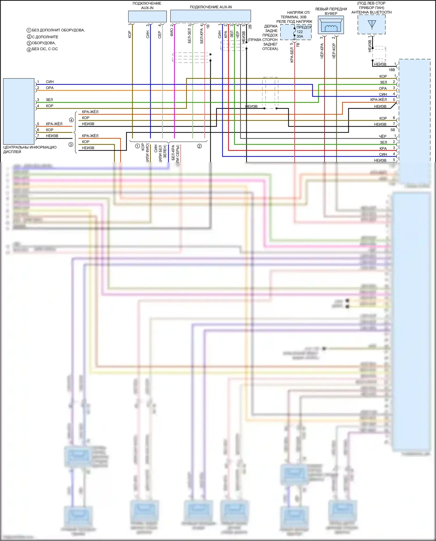3 серия GT BMW F34 (2011-2016): Электросхема навигации, с магнитолой hifi, без активного звукового оформления (4 из 4) 