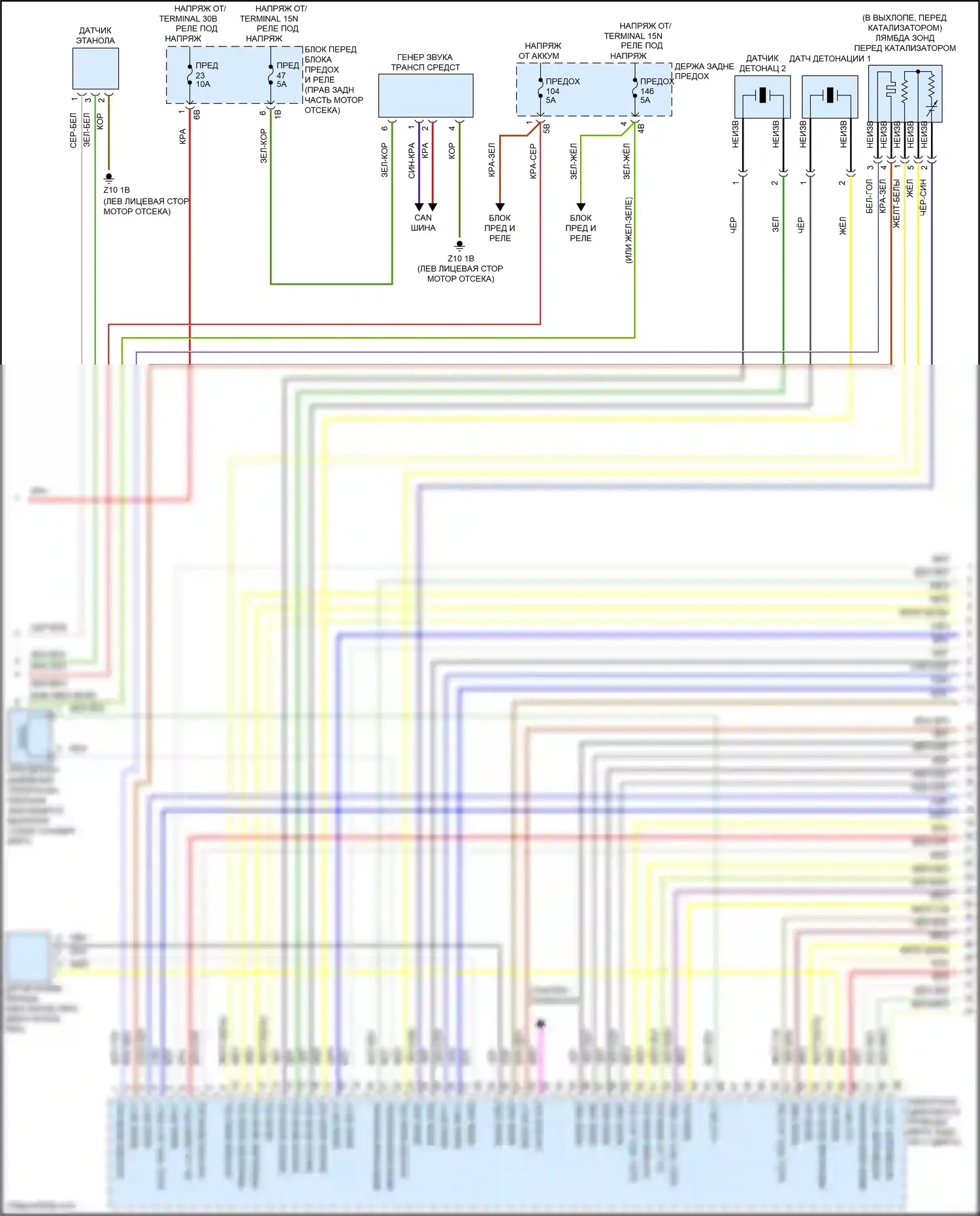 3 серия BMW F30/F31 рестайлинг (2015-2020): Электросхема двигателя 2.0л турбо (2 из 5) 