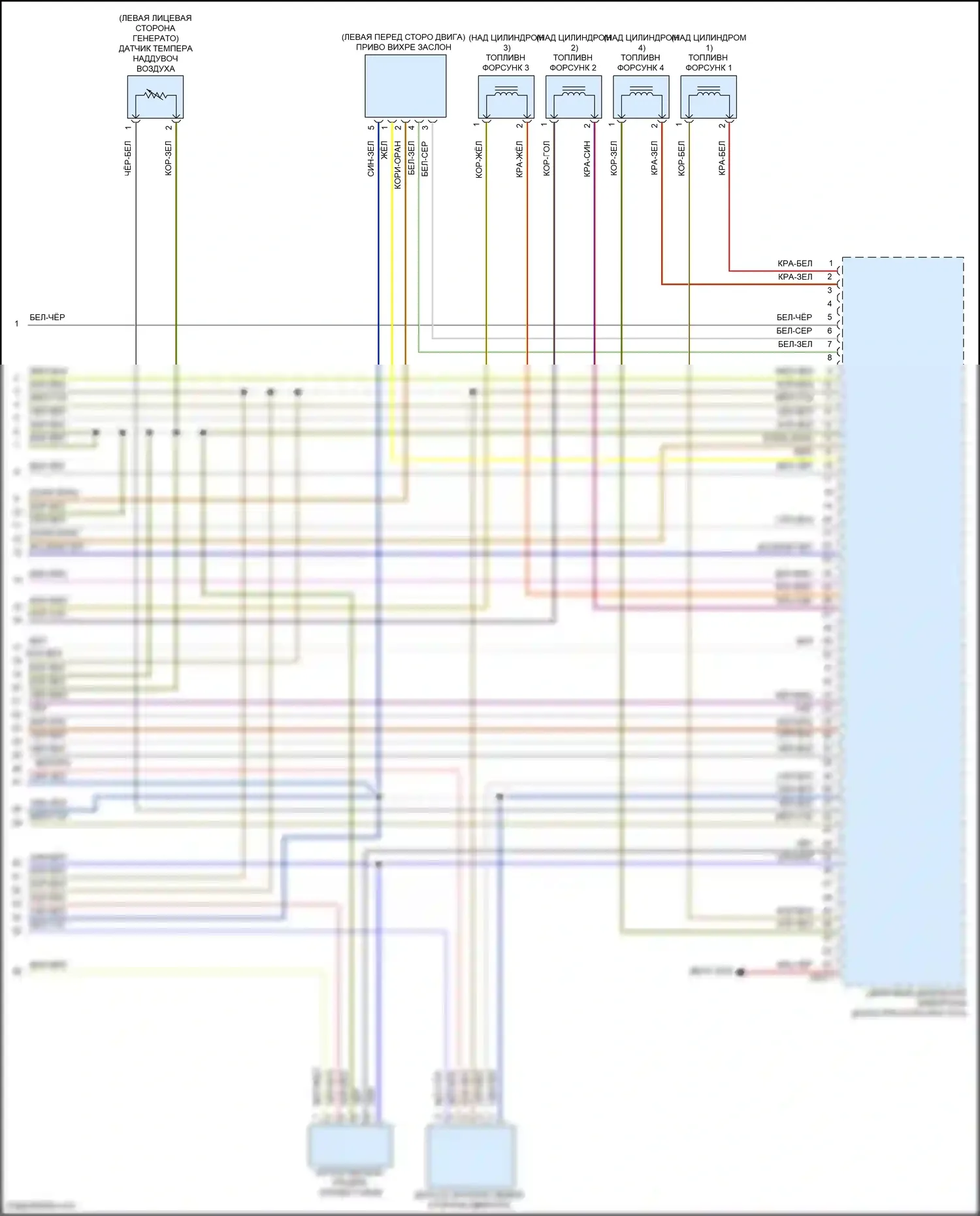 3 серия BMW F30/F31 рестайлинг (2015-2020): Электросхема двигателя 2.0л турбо дизель (7 из 7) 