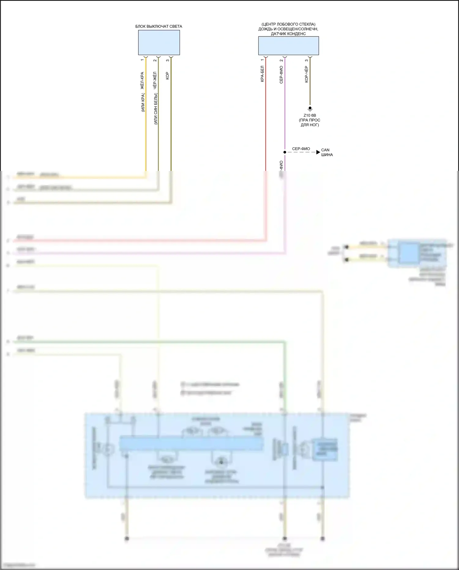 3 серия BMW F30/F31 рестайлинг (2015-2020): Электросхема фар, с ксеноновыми лампами (2 из 2) 