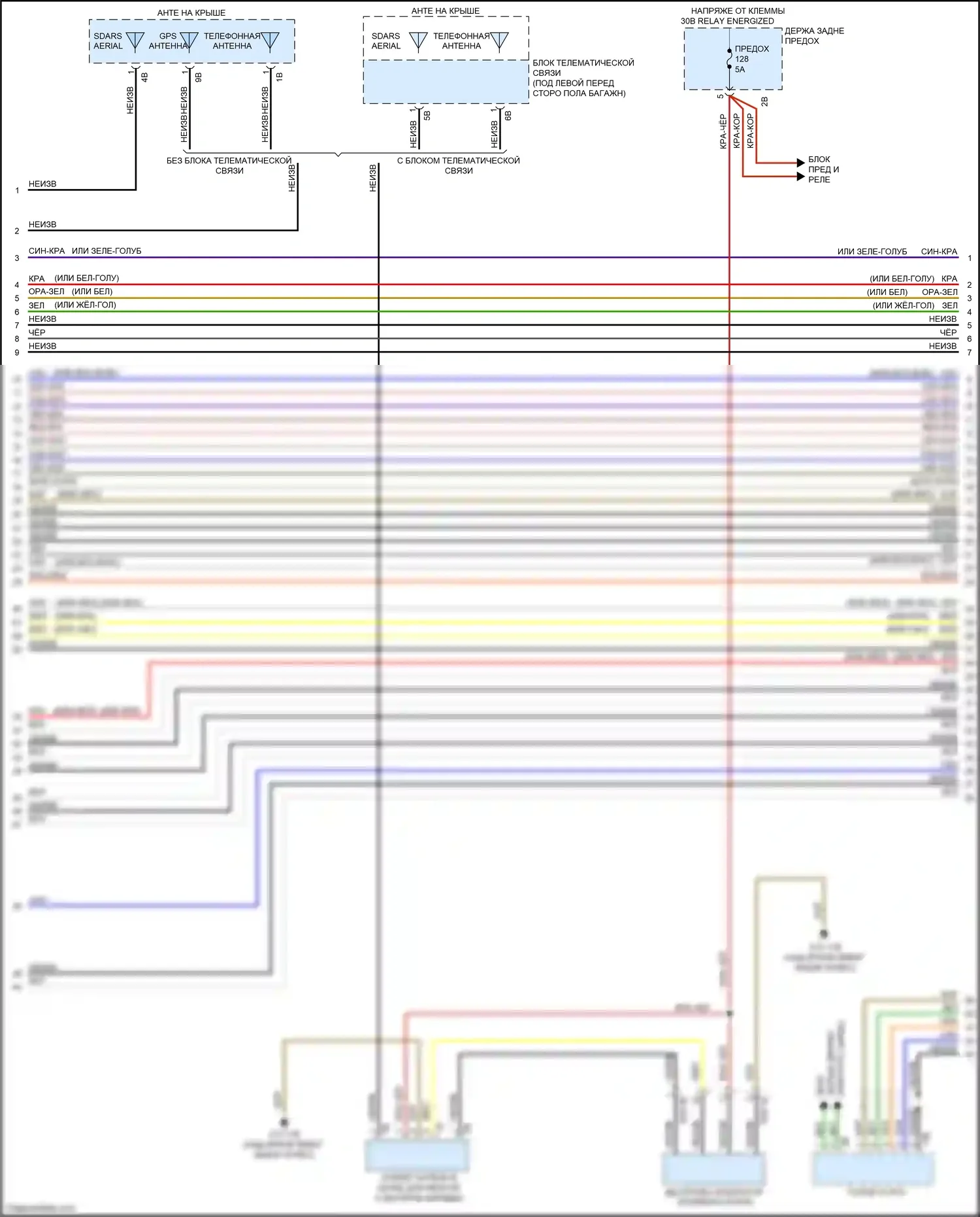 3 серия BMW F30/F31 рестайлинг (2015-2020): Электросхема навигации, без hifi магнитолы, с активным звуковым оформлением (2 из 6) 