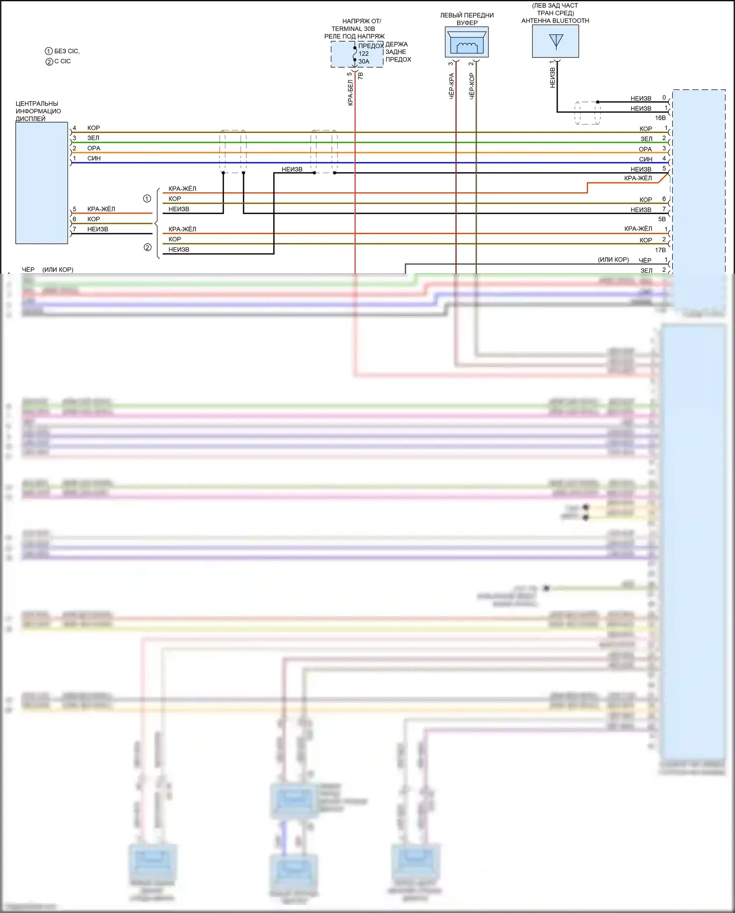 3 серия BMW F30/F31 рестайлинг (2015-2020): Электросхема навигации, с магнитолой hifi, без активного звукового оформления (7 из 7) 