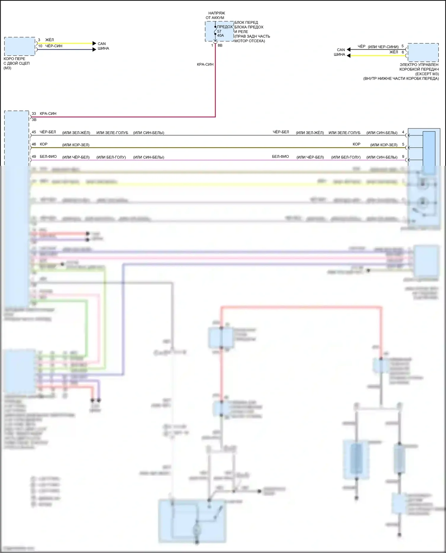 3 серия BMW F30/F31 рестайлинг (2015-2020): Электросхема стартера 