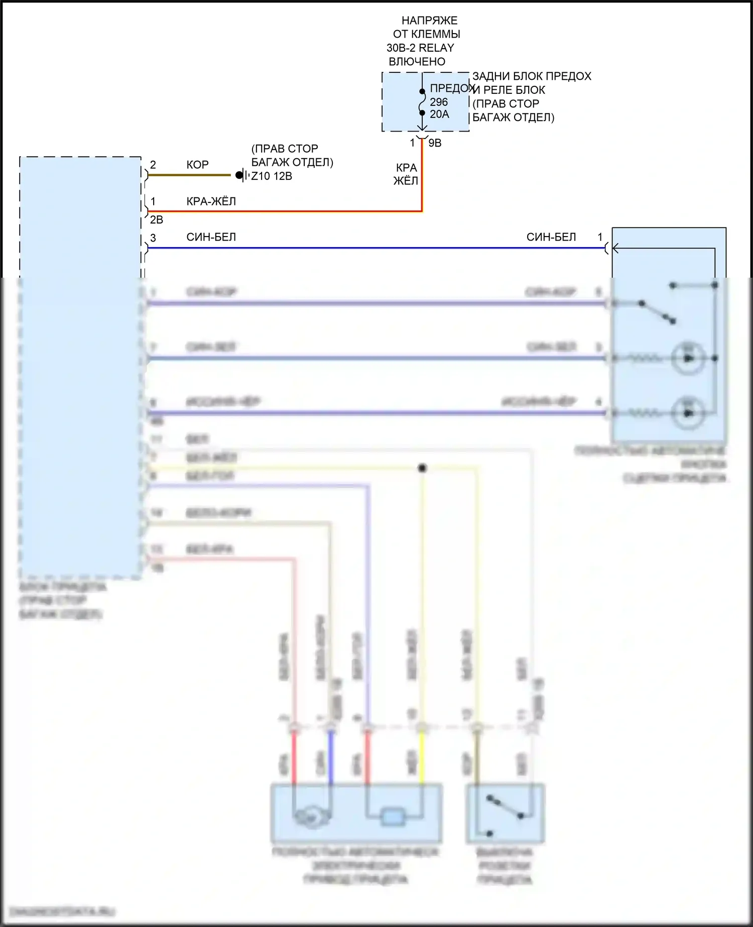 3 серия BMW G20/G21 рестайлинг (2022-2024): Электросхема активных управление кузовом и подвеской 