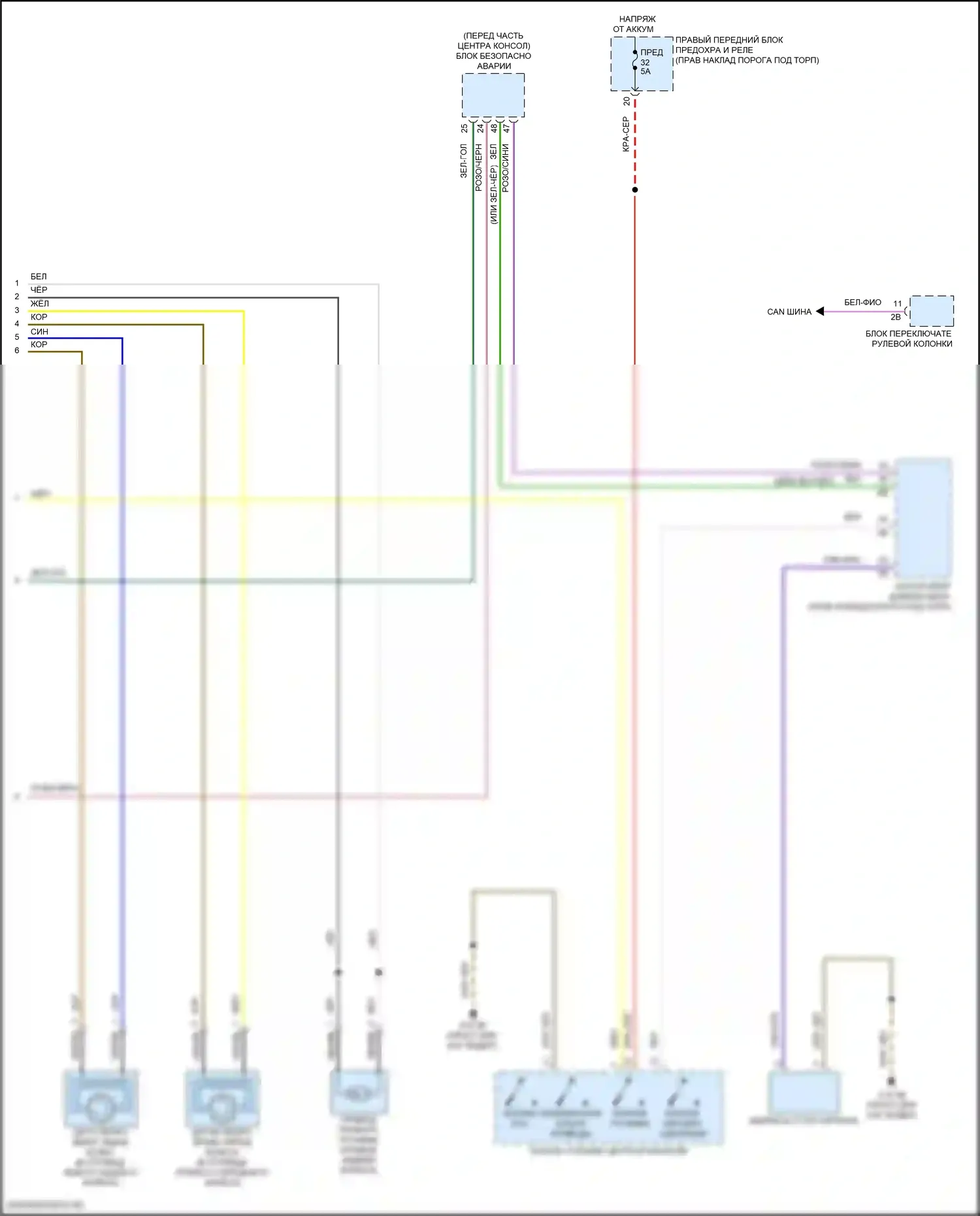 3 серия BMW G20/G21 рестайлинг (2022-2024): Антиблокировочная система abs электросхема (2 из 2) 
