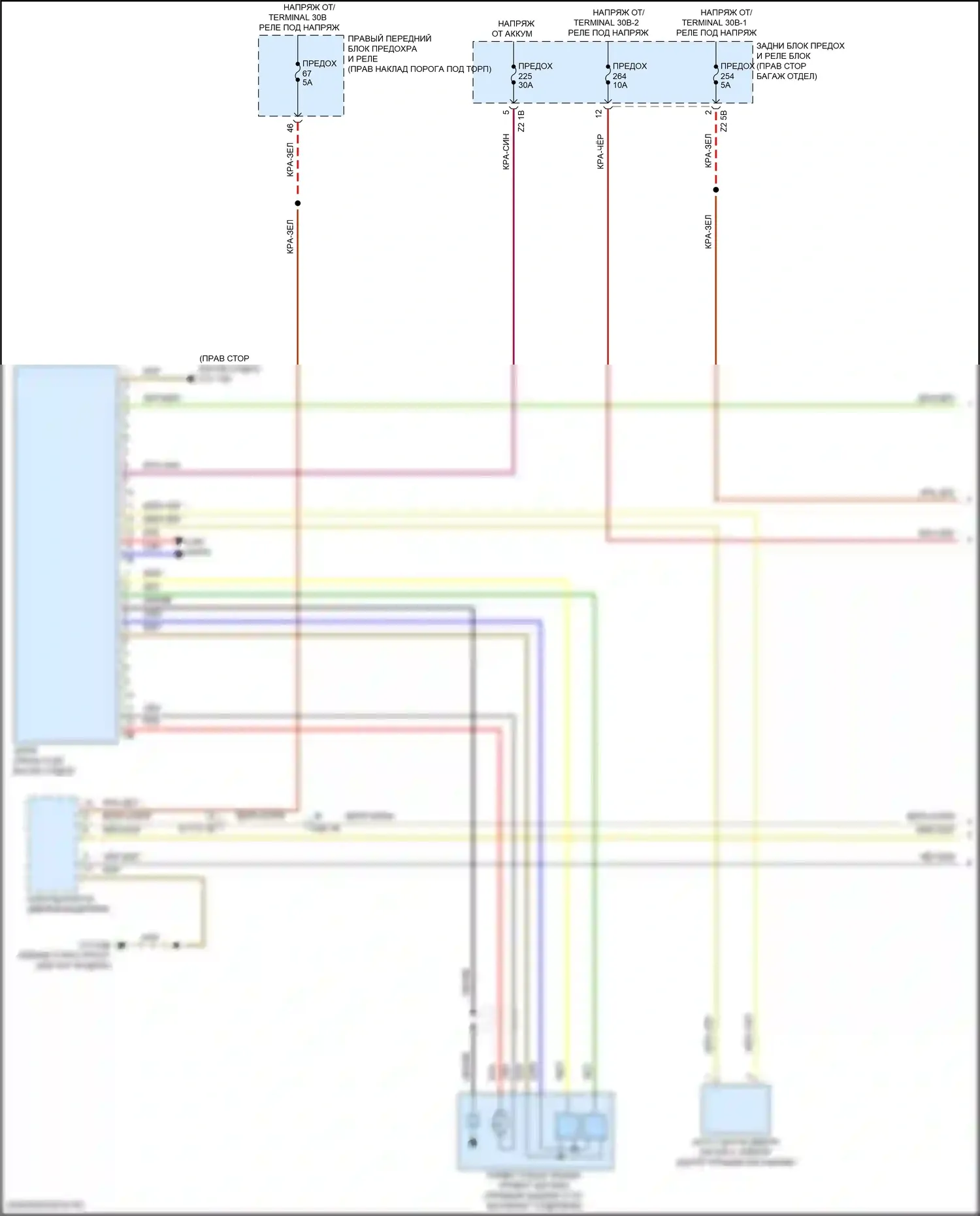 3 серия BMW G20/G21 рестайлинг (2022-2024): Электросхема открытия багажника и лючка топливного бака (1 из 2) 