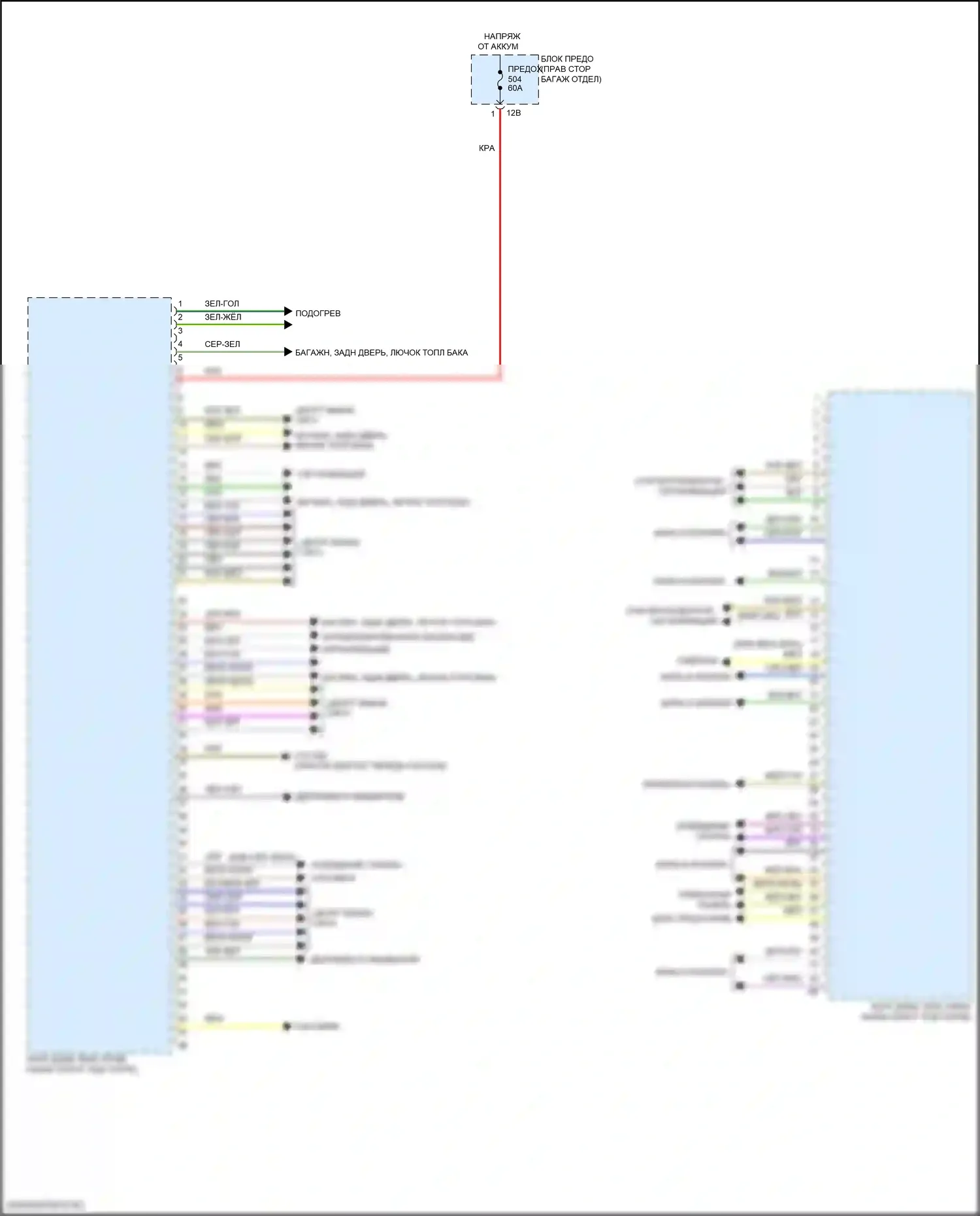 3 серия BMW G20/G21 рестайлинг (2022-2024): Электросхема блоков управления кузовом (2 из 3) 