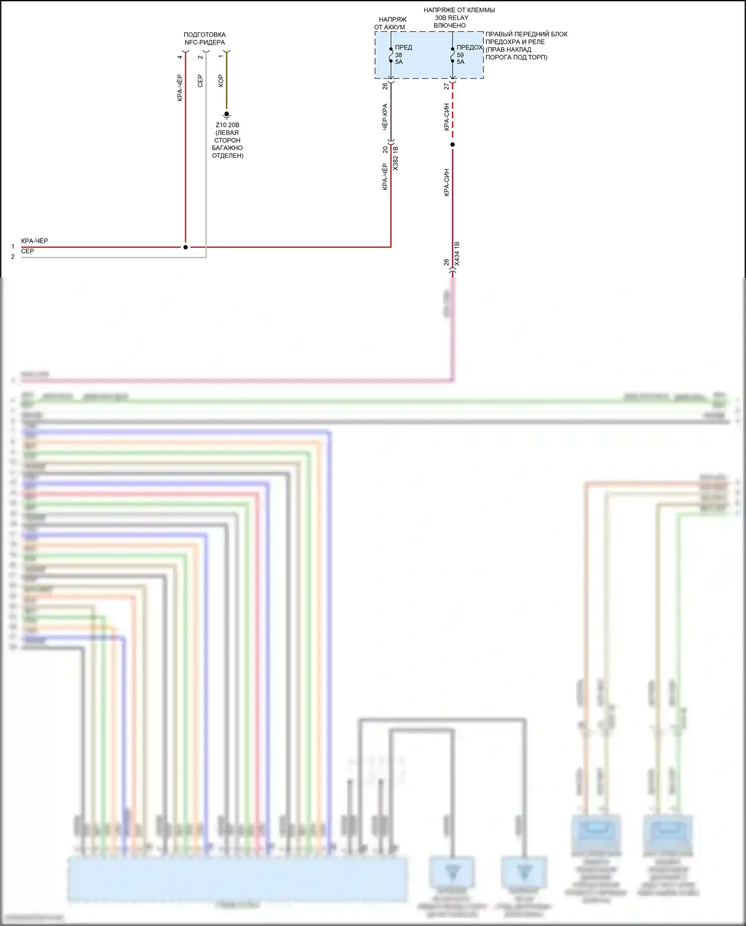 3 серия BMW G20/G21 рестайлинг (2022-2024): Электросхема аудиоблока приемника, базовая (6 из 7) 