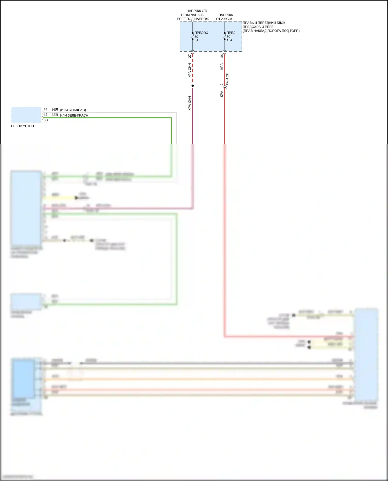 3 серия BMW G20/G21 рестайлинг (2022-2024): Электросхема камеры водителя 