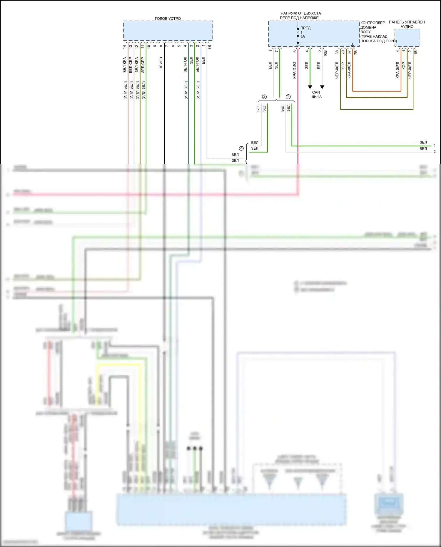 3 серия BMW G20/G21 рестайлинг (2022-2024): Электросхема навигации, базовой (4 из 7) 