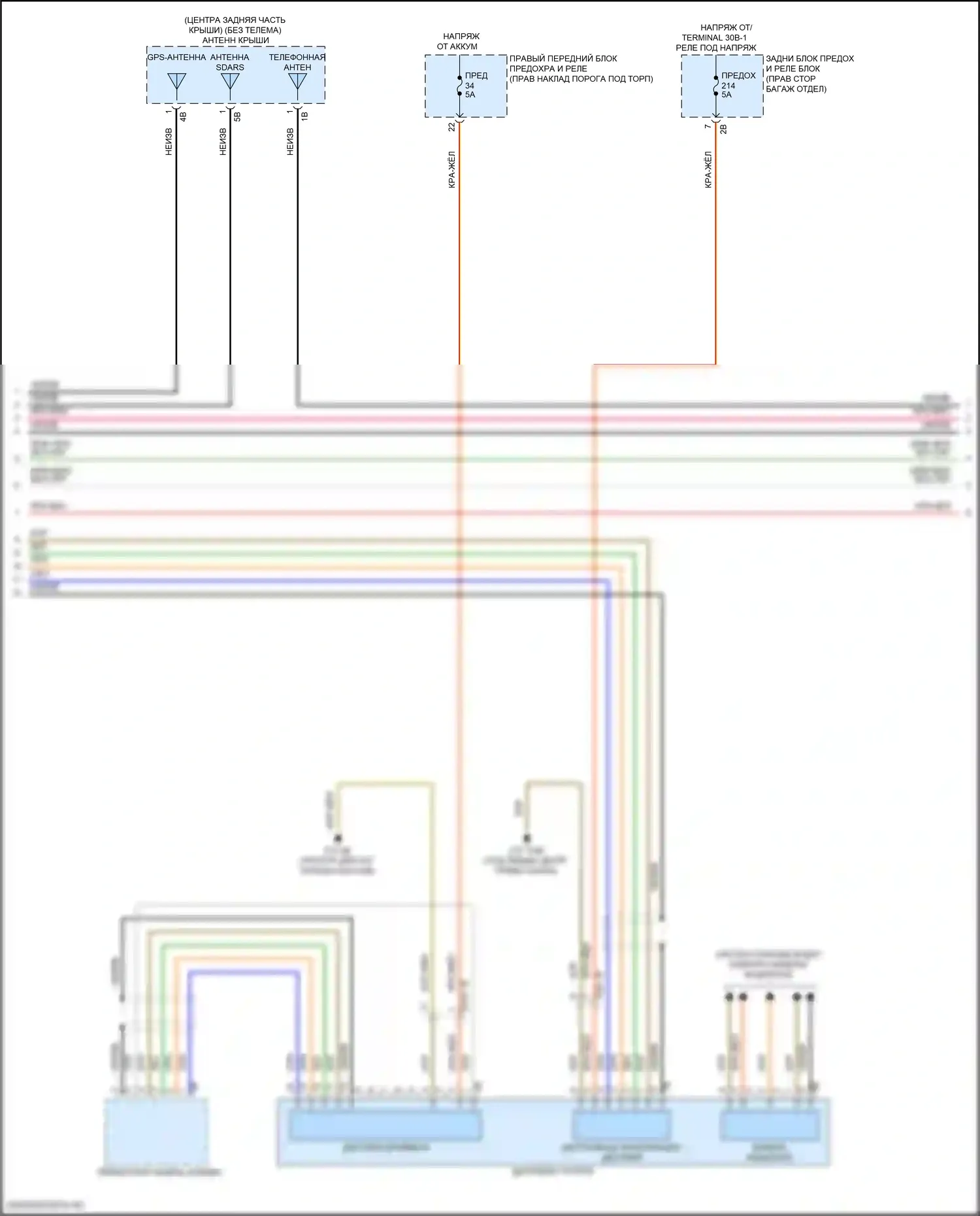 3 серия BMW G20/G21 рестайлинг (2022-2024): Электросхема навигации, средний уровень (2 из 7) 