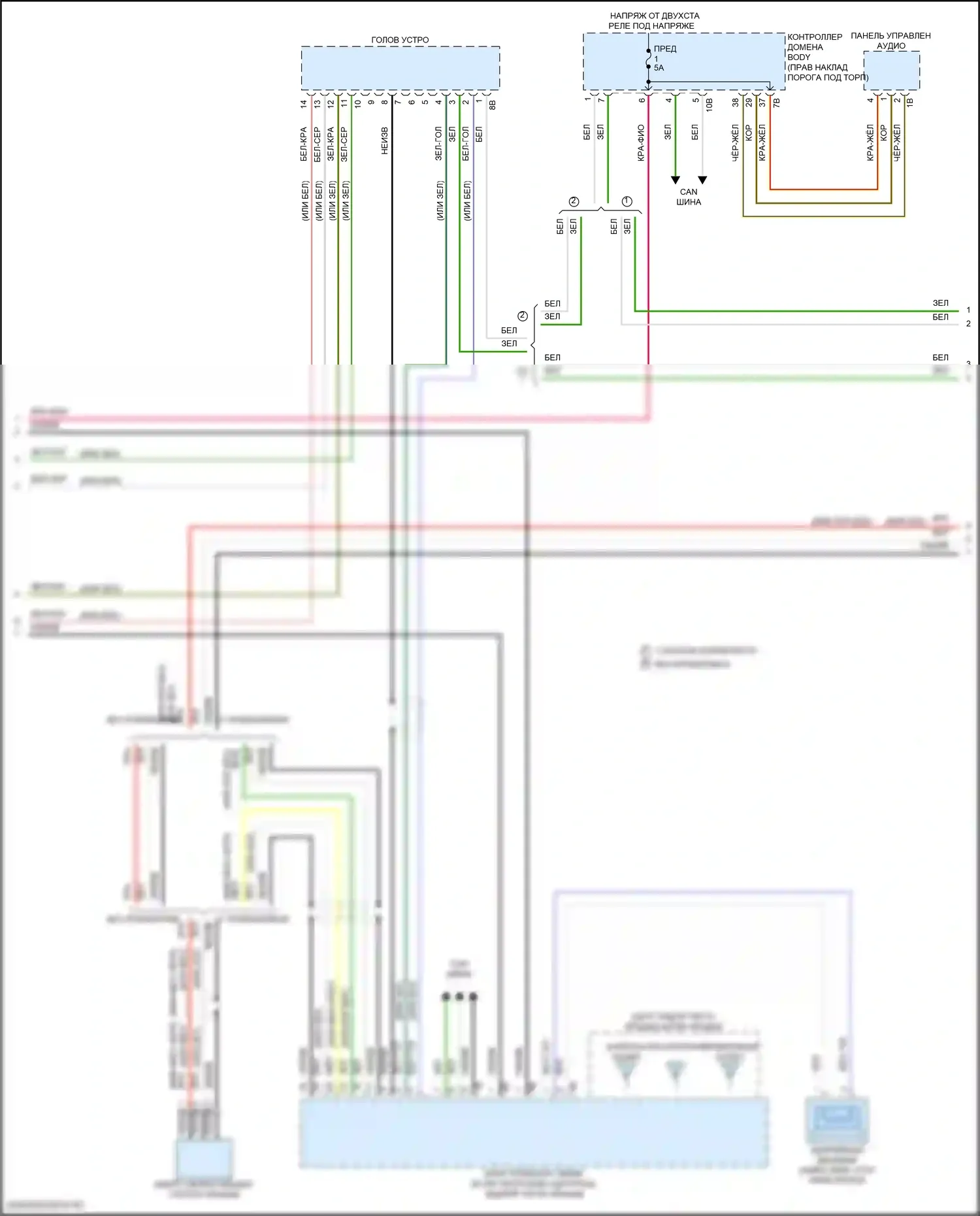 3 серия BMW G20/G21 рестайлинг (2022-2024): Электросхема навигации, средний уровень (4 из 7) 