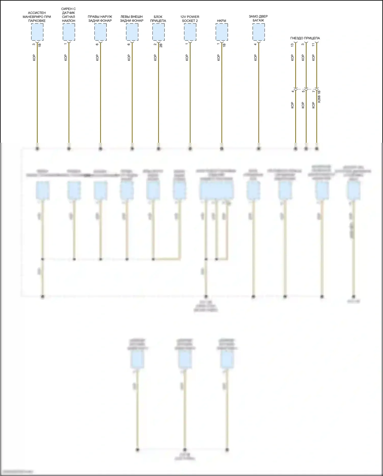 3 серия BMW G20/G21 рестайлинг (2022-2024): Электросхема разводки массы (1 из 7) 