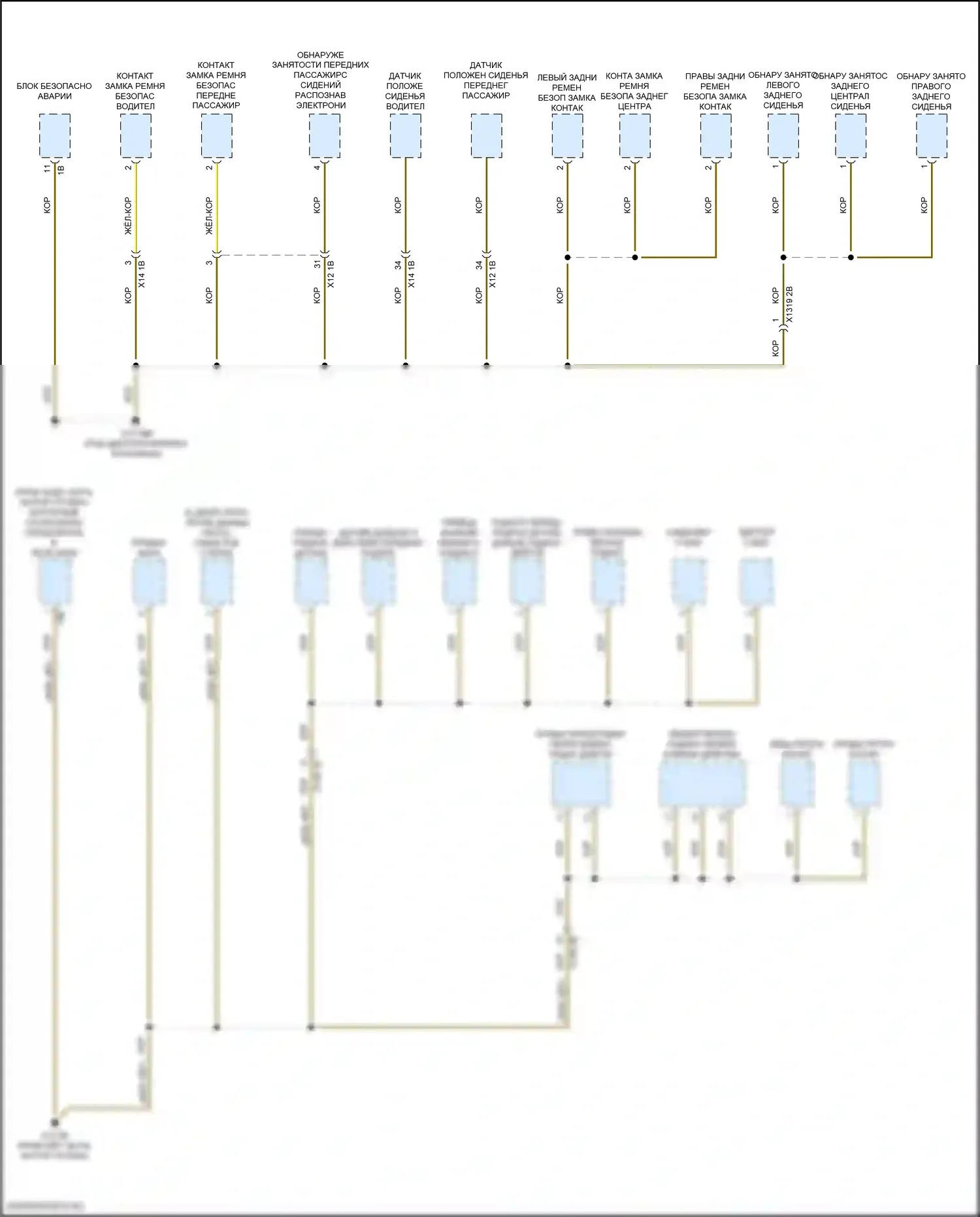 3 серия BMW G20/G21 рестайлинг (2022-2024): Электросхема разводки массы (4 из 7) 