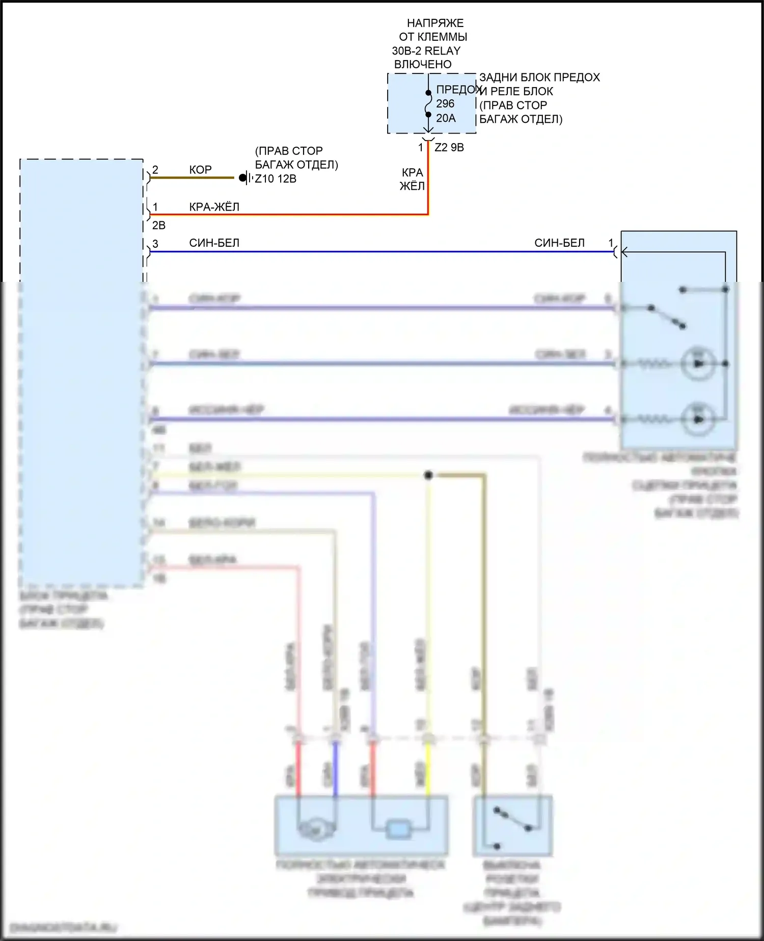 3 серия BMW G20/G21 (2018-2023): Электросхема активных управление кузовом и подвеской 