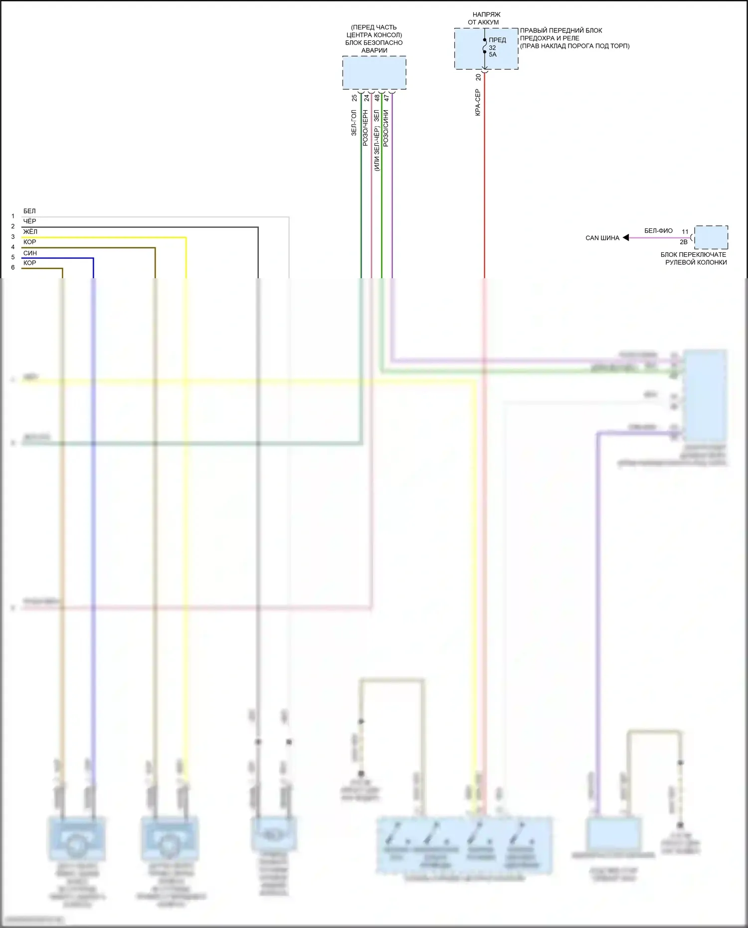 3 серия BMW G20/G21 (2018-2023): Антиблокировочная система abs электросхема (2 из 2) 