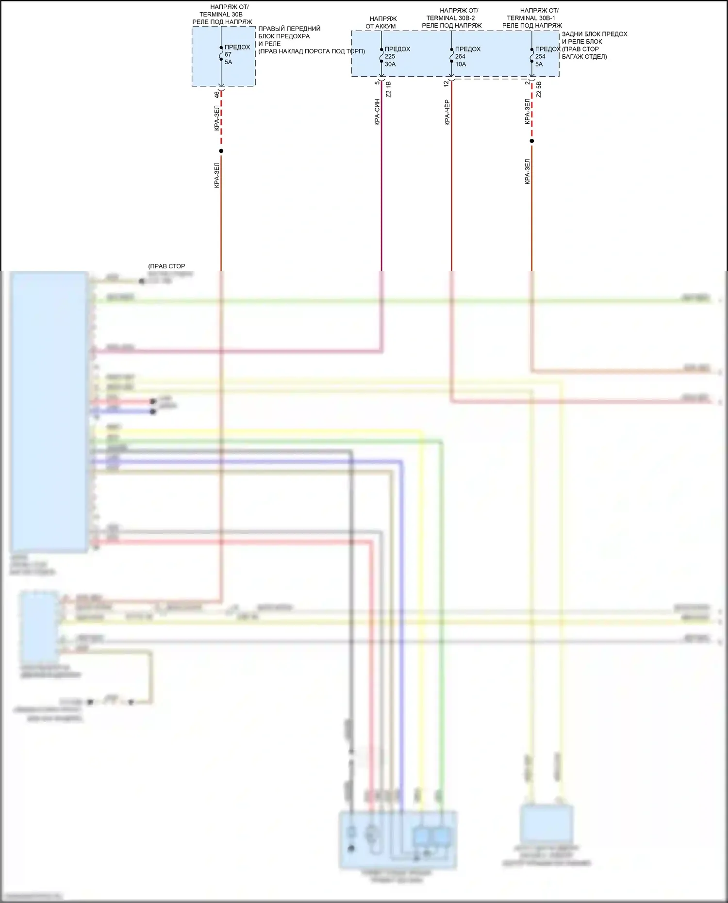 3 серия BMW G20/G21 (2018-2023): Электросхема открытия багажника и лючка топливного бака (1 из 2) 