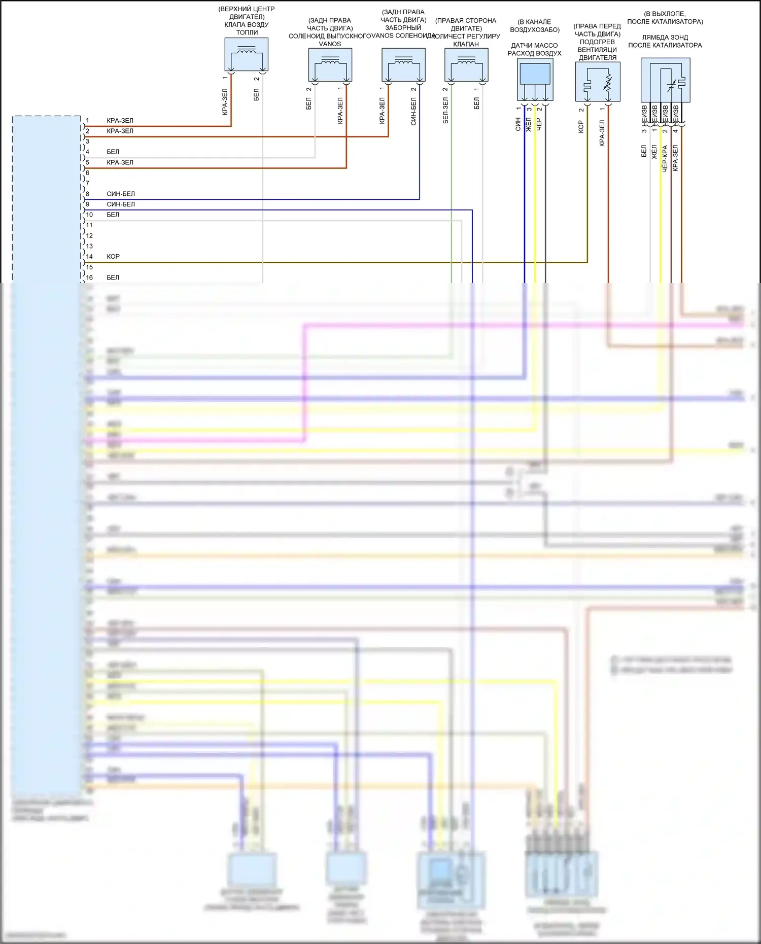 3 серия BMW G20/G21 (2018-2023): Электросхема двигателя 2.0л турбо (1 из 6) 