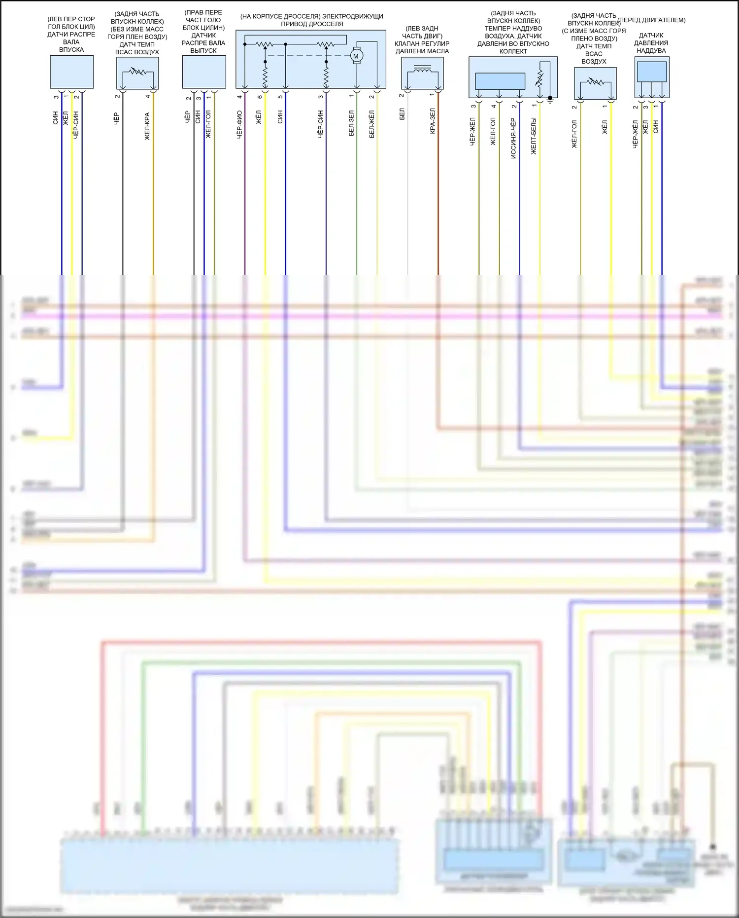 3 серия BMW G20/G21 (2018-2023): Электросхема двигателя 2.0л турбо (2 из 6) 