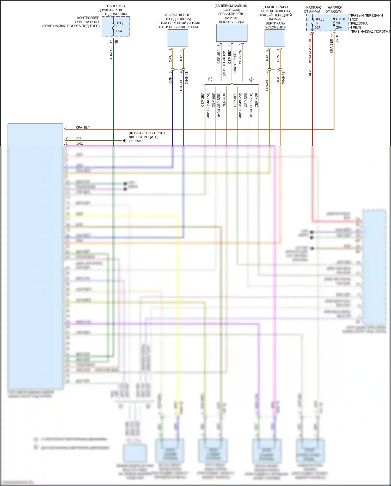 3 серия BMW G20/G21 (2018-2023): Электросхема подвески динамического привода 