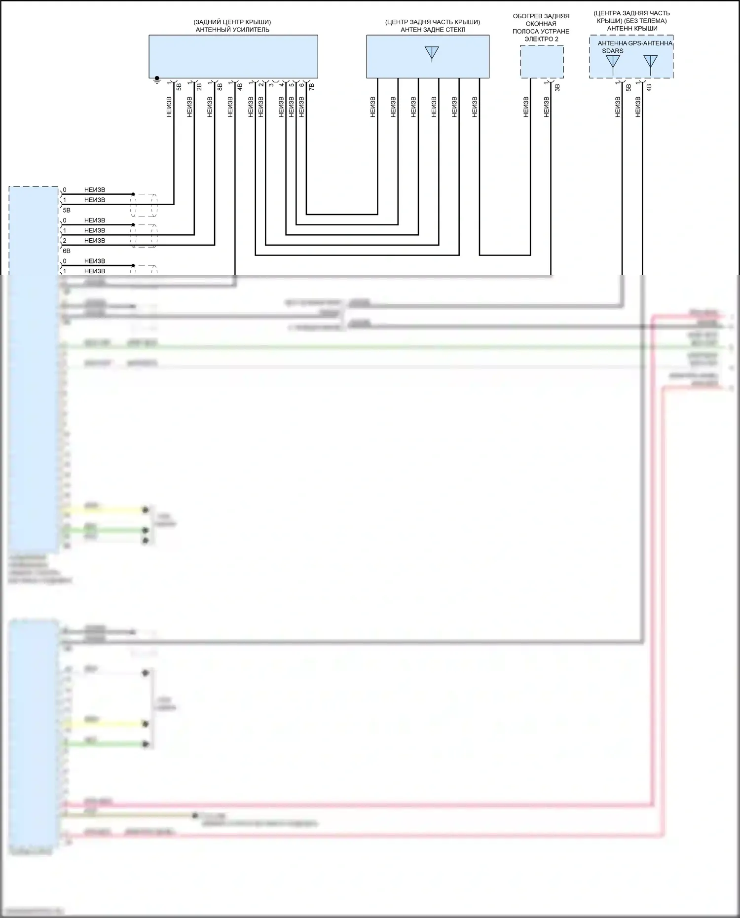 3 серия BMW G20/G21 (2018-2023): Электросхема аудиоблока приемника, средний уровень (1 из 6) 