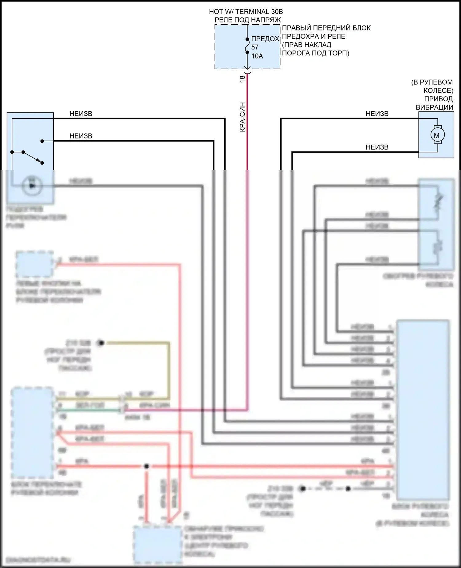 3 серия BMW G20/G21 (2018-2023): Электросхема рулевого колеса с подогревом 