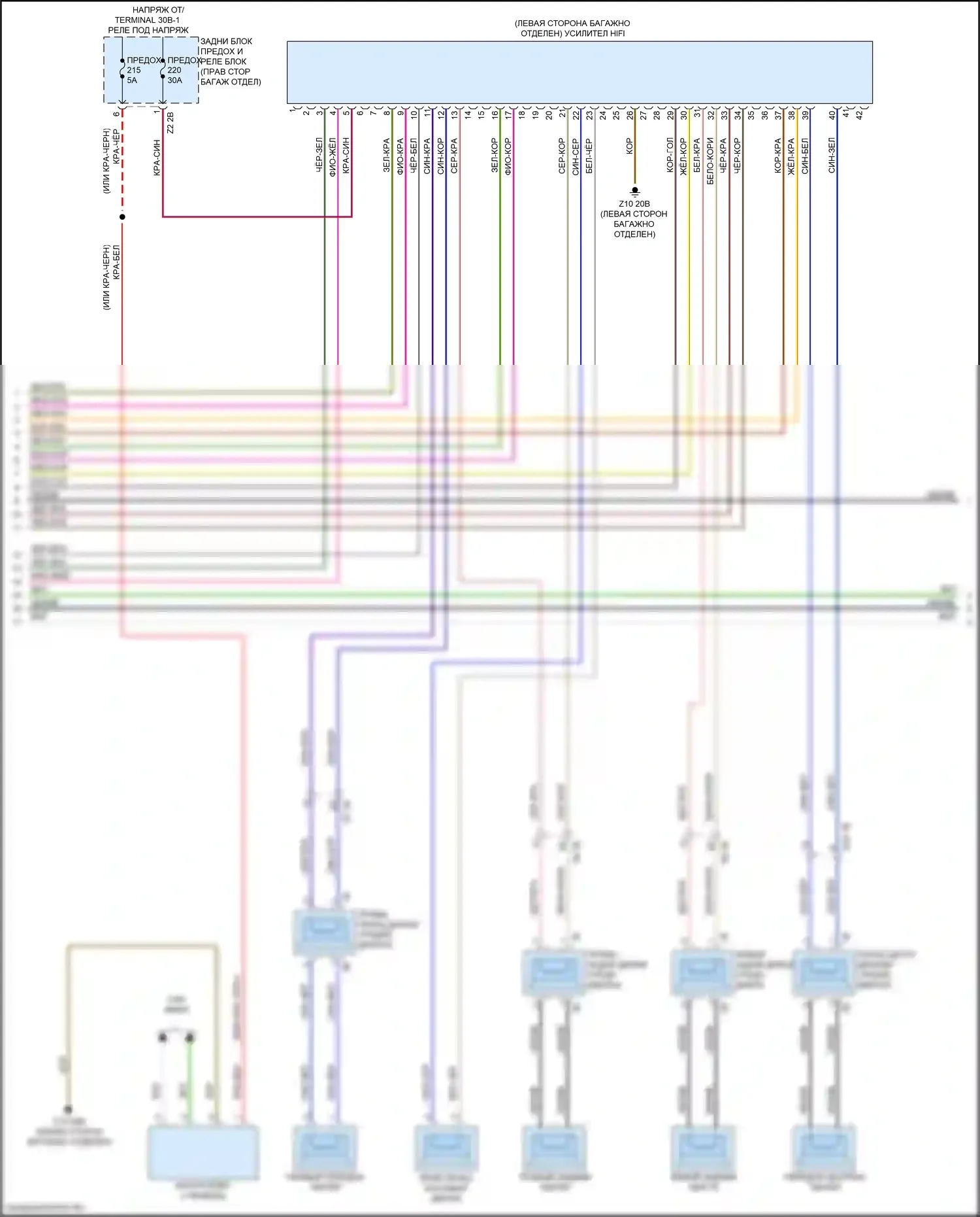 3 серия BMW G20/G21 (2018-2023): Электросхема навигации, с магнитолой hifi, без активного звукового оформления (2 из 4) 