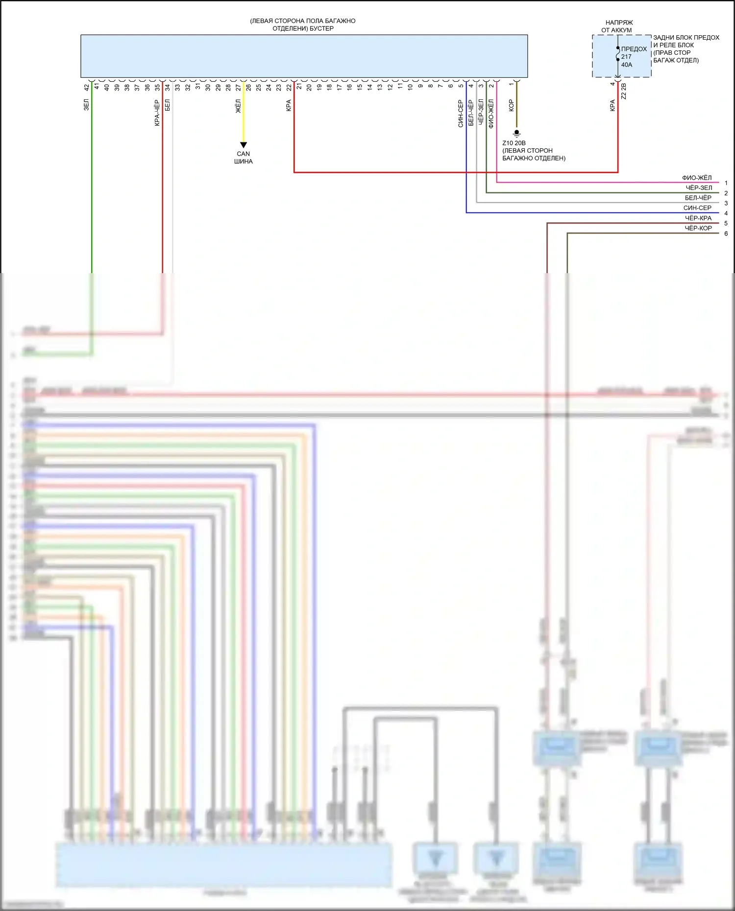 3 серия BMW G20/G21 (2018-2023): Электросхема навигации, высокий уровень с аудиоблоком приемника (5 из 6) 