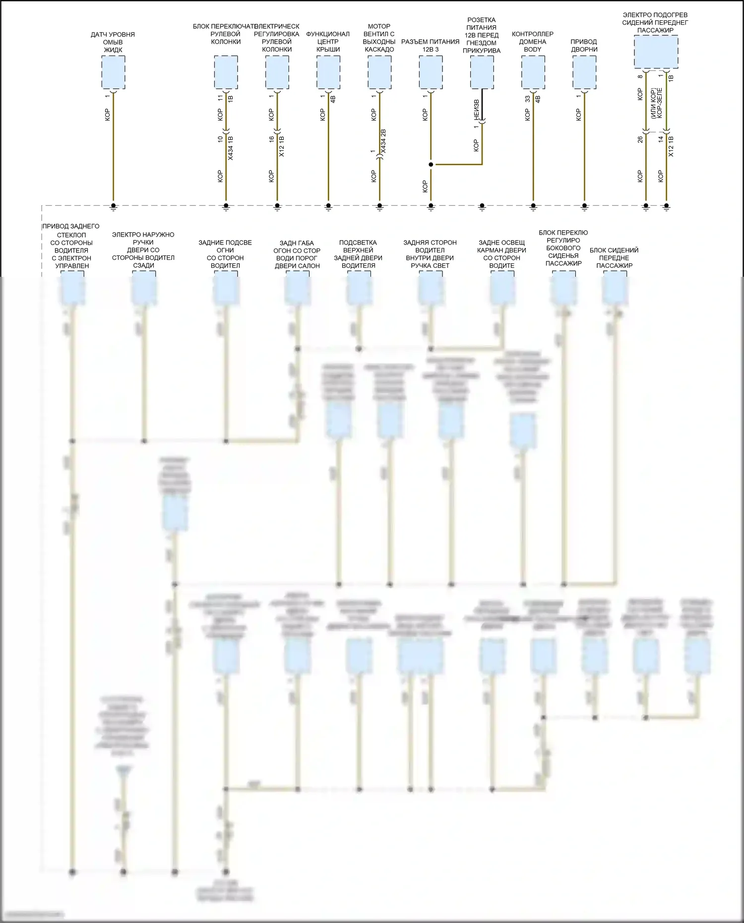 3 серия BMW G20/G21 (2018-2023): Электросхема разводки массы (5 из 7) 