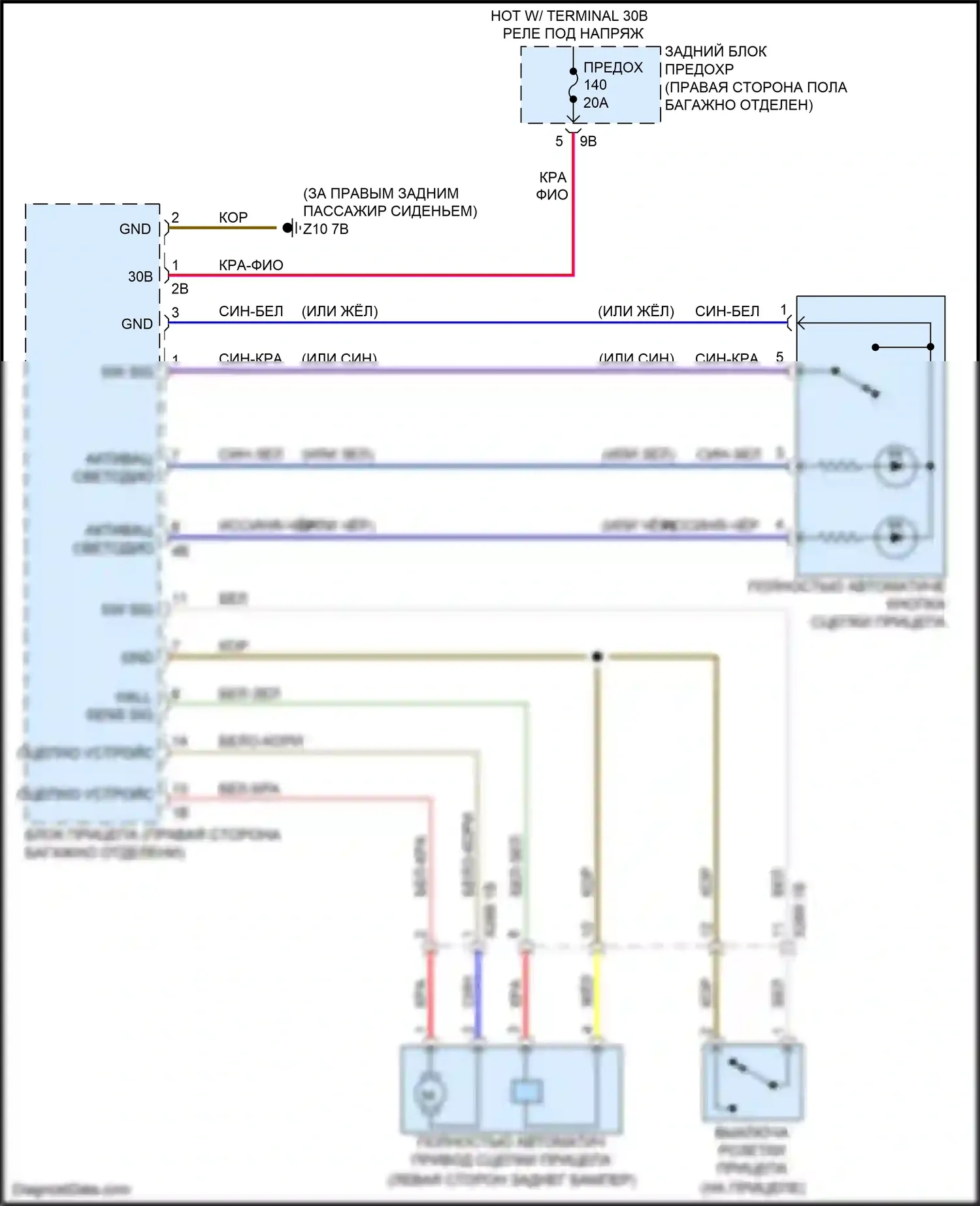 4 серия Gran Coupe BMW F36 рестайлинг (2017-2020): Электросхема активных управление кузовом и подвеской 