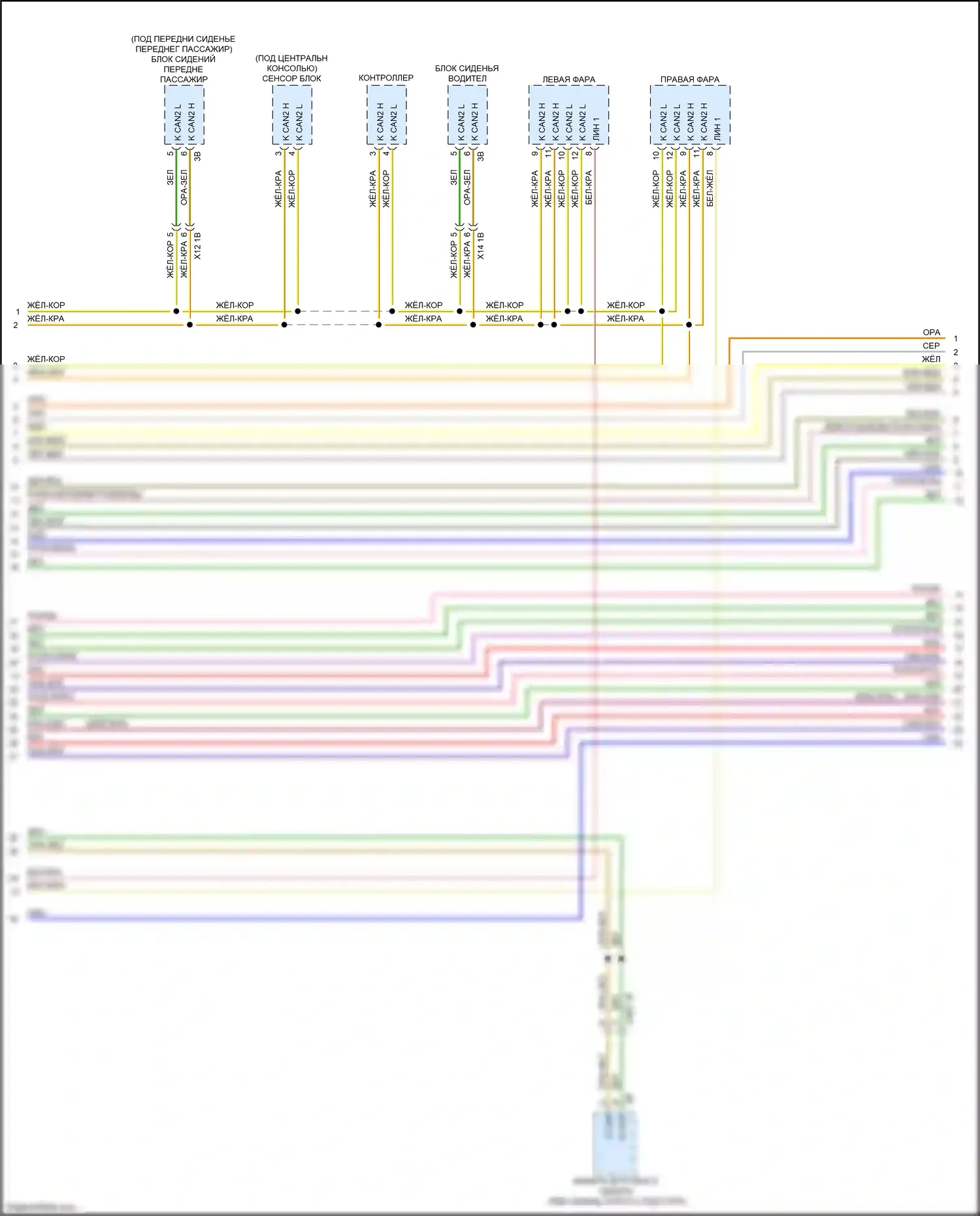 4 серия Gran Coupe BMW F36 рестайлинг (2017-2020): Can шина электросхема (4 из 5) 