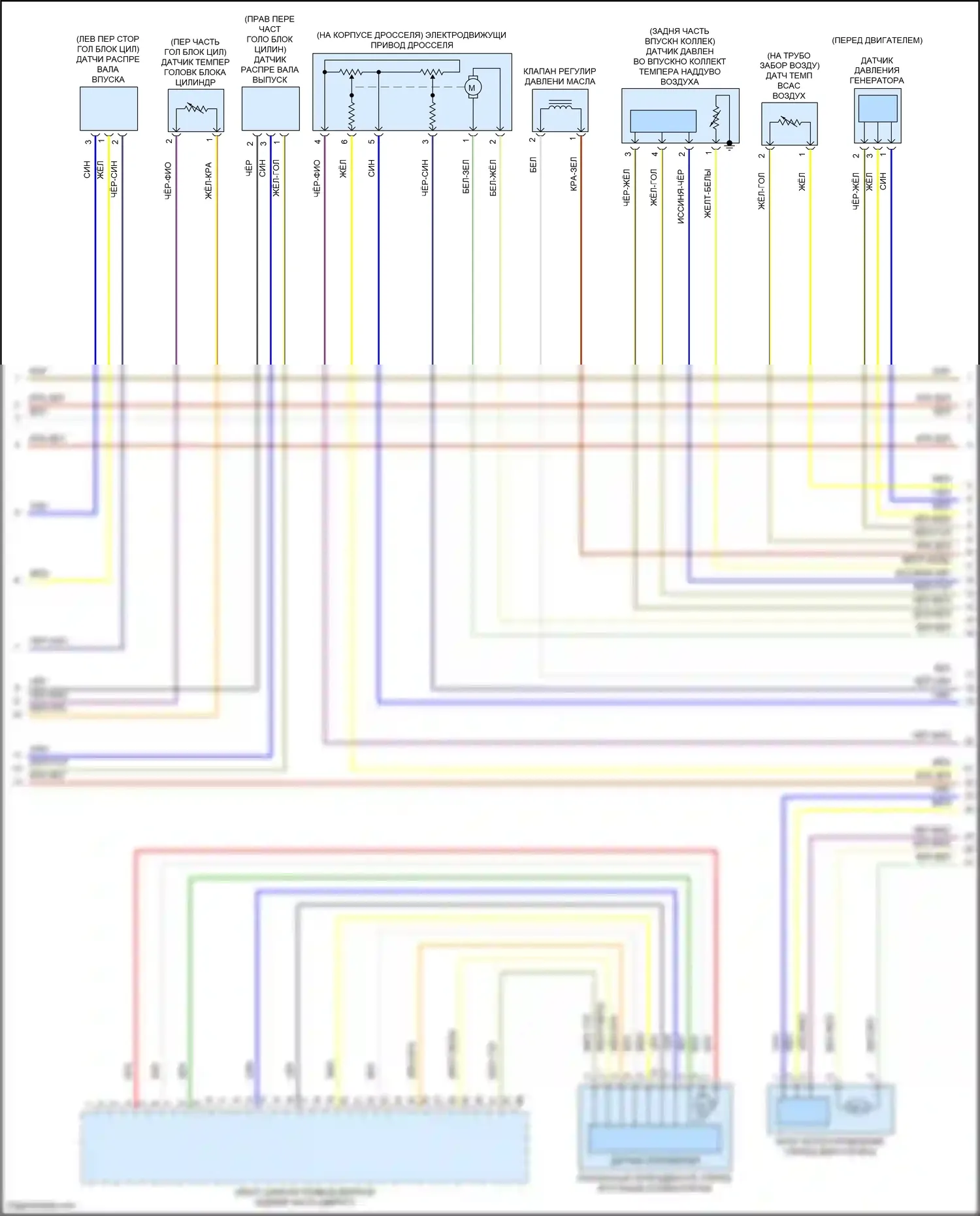 4 серия Gran Coupe BMW F36 рестайлинг (2017-2020): Электросхема двигателя 2.0л турбо (2 из 7) 